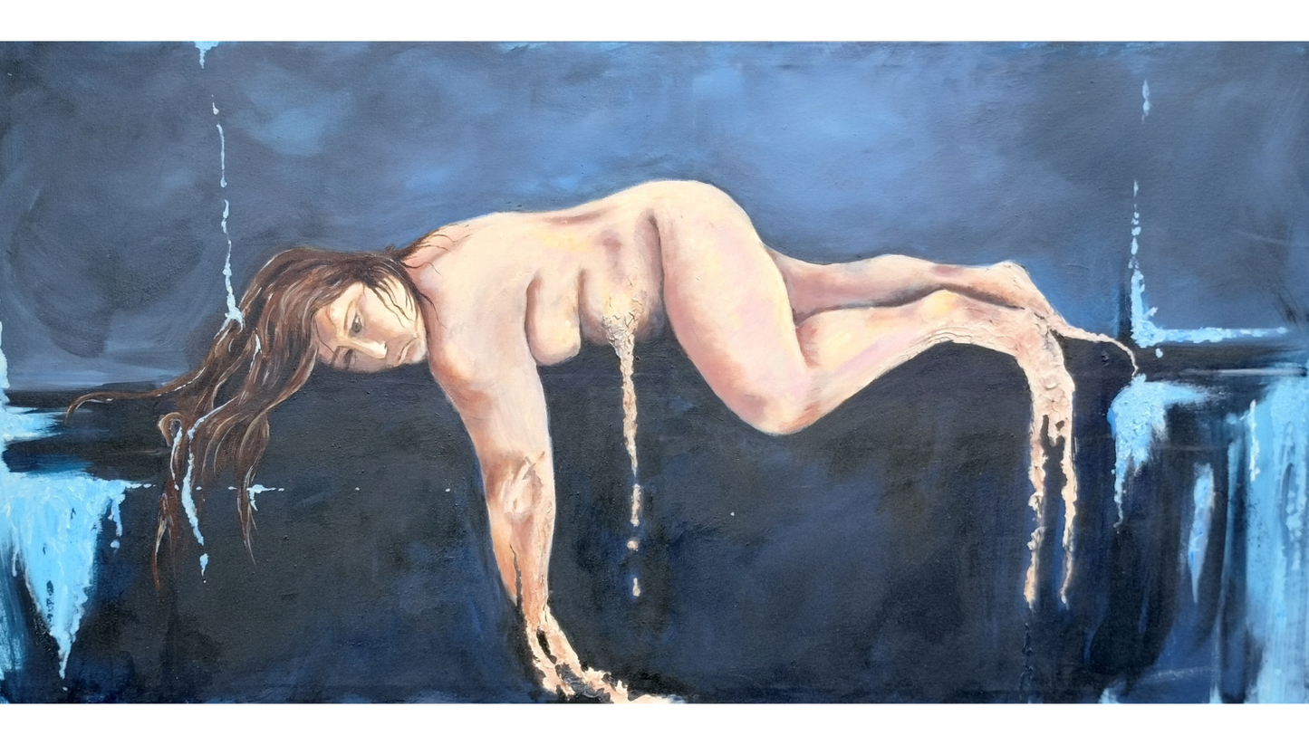 A Little More Than Blue - Original Unframed