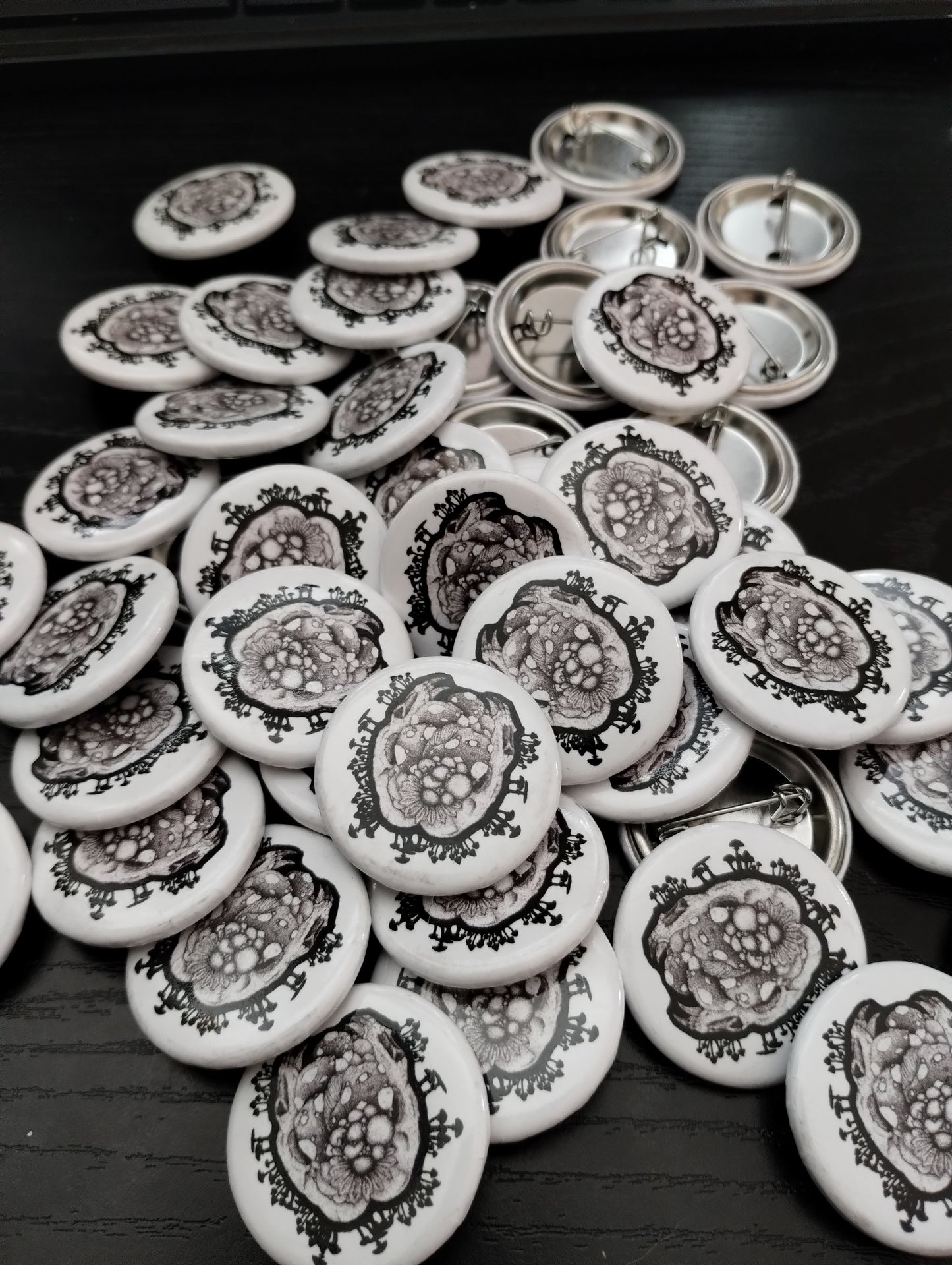 Bear Skulls Button Pin