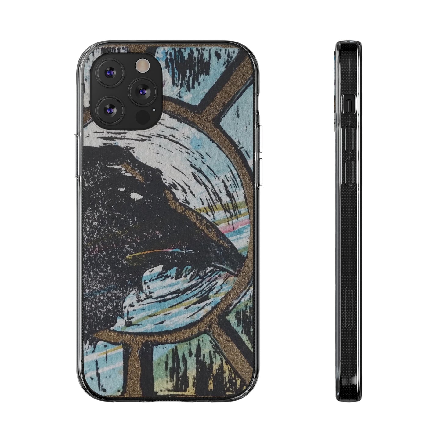 Soft Phone Cases Raven Colourful