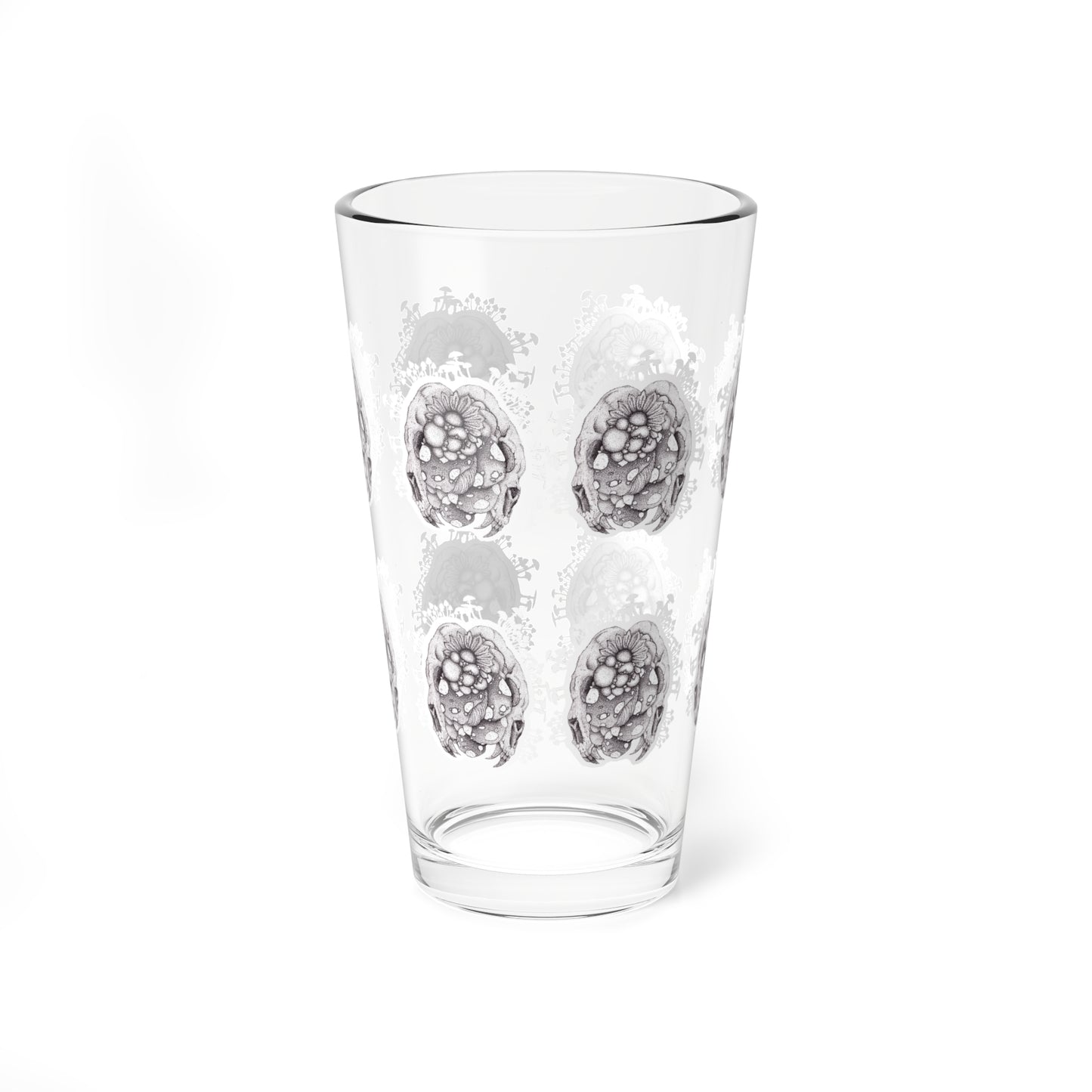 Skulls And Mushrooms Mixing Glass, 16oz