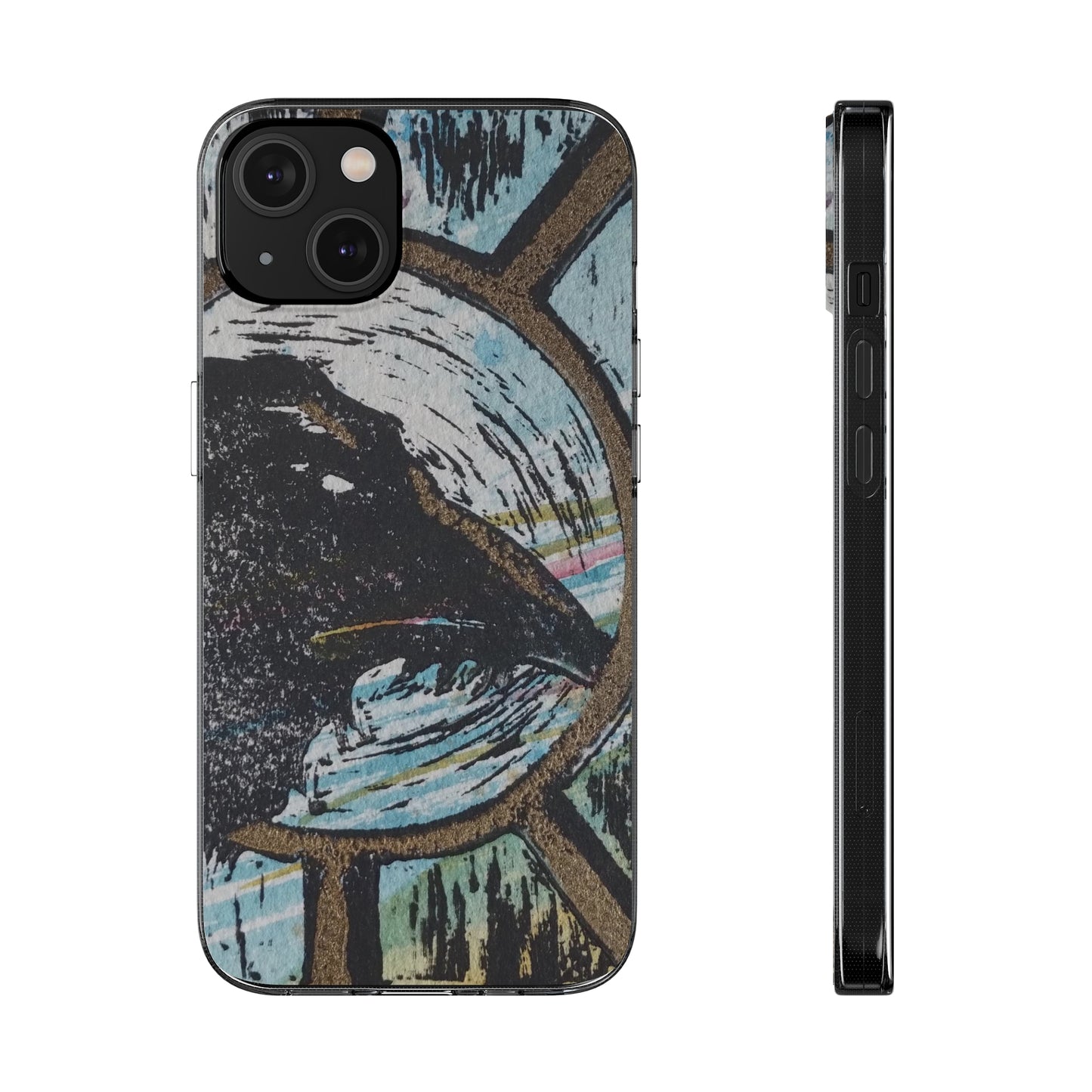 Soft Phone Cases Raven Colourful