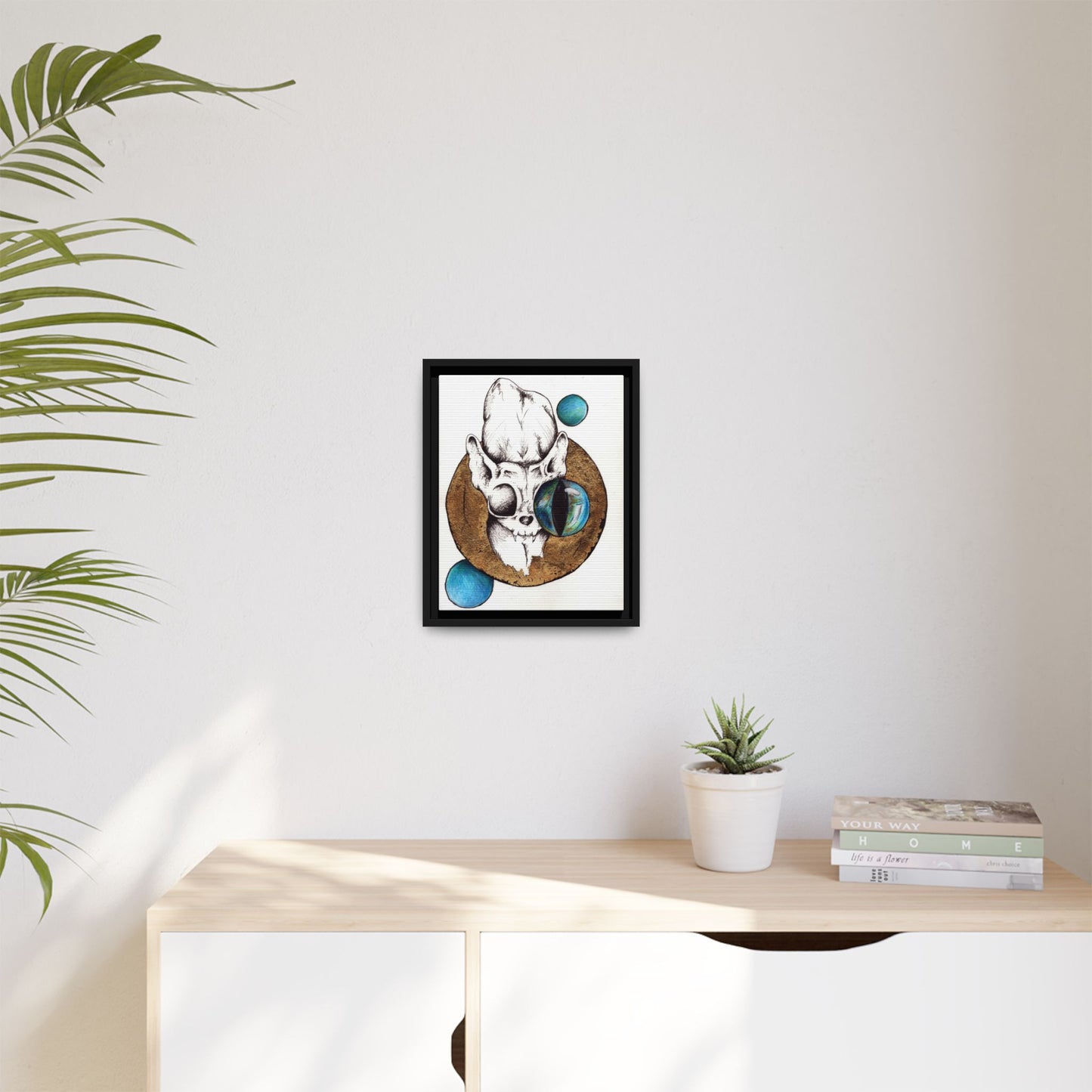 Mowlgi Print Matte Canvas, Black Frame