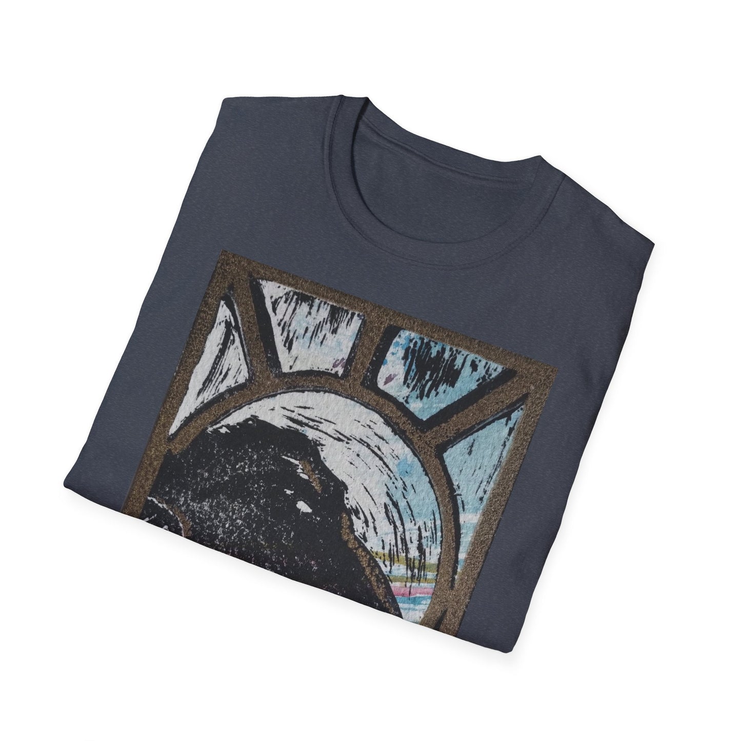 Colourful Raven Unisex Softstyle T-Shirt