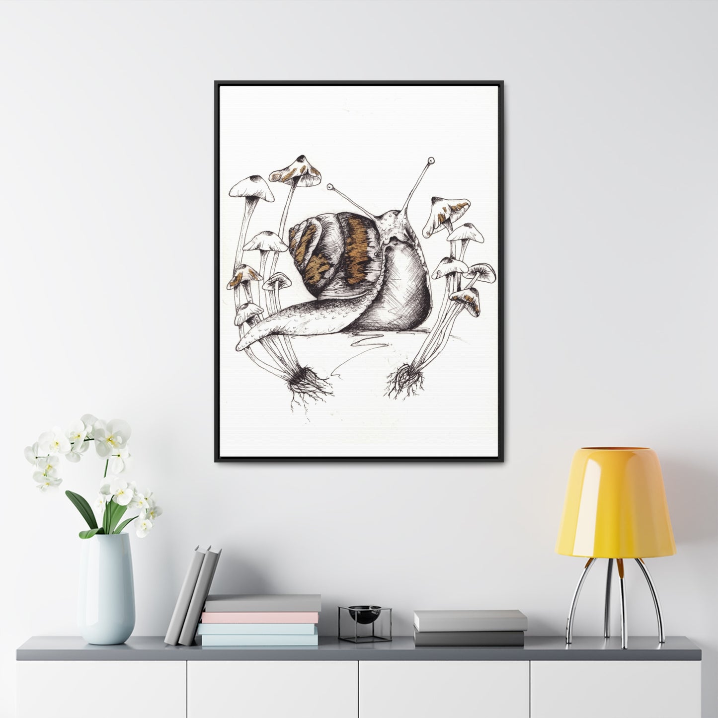 Snail Print Gallery Canvas Wraps, Vertical Frame