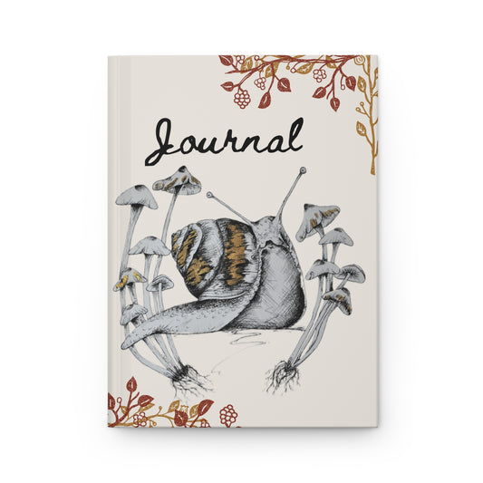 Snail and Mushrooms Hardcover Journal