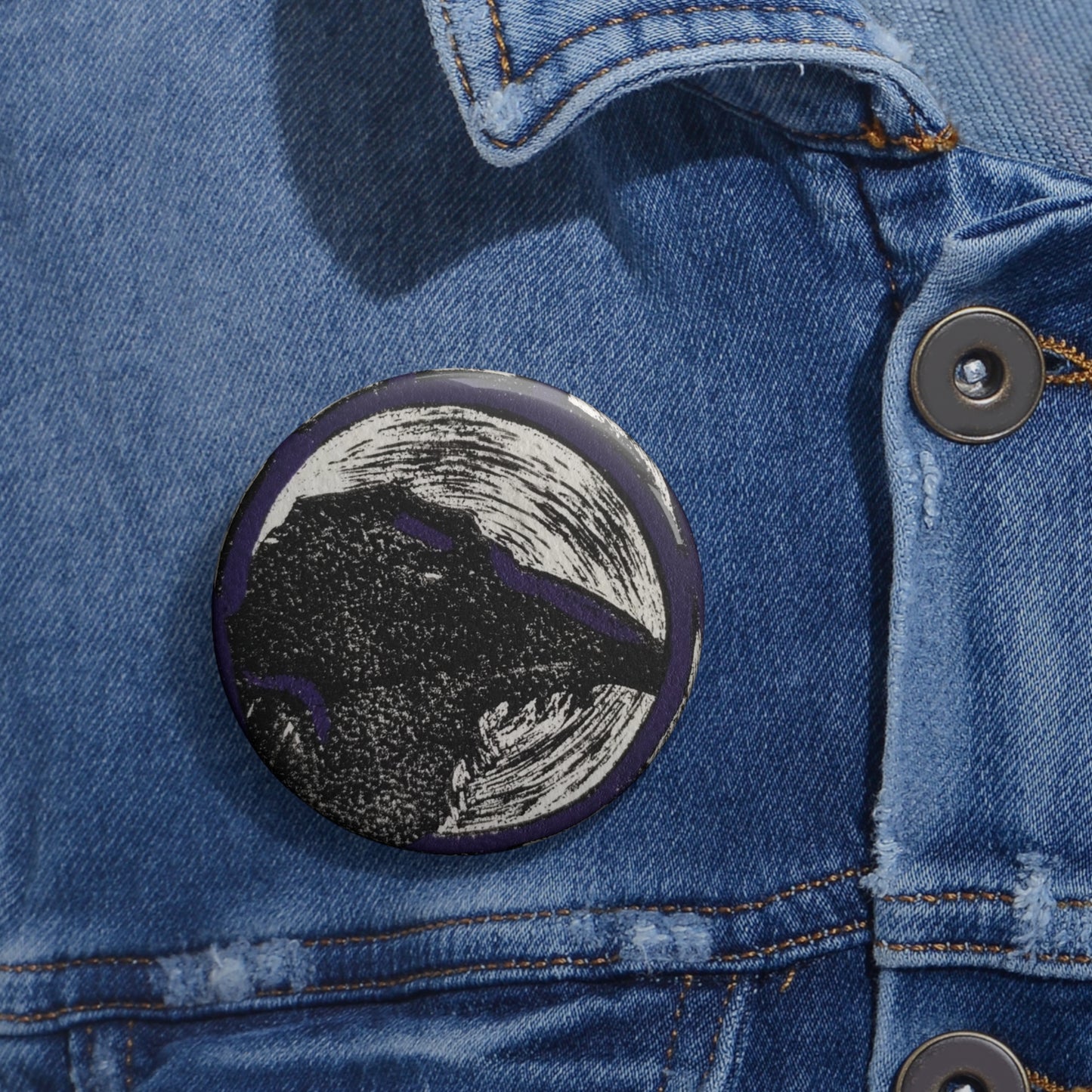 Raven Purple Pin Button