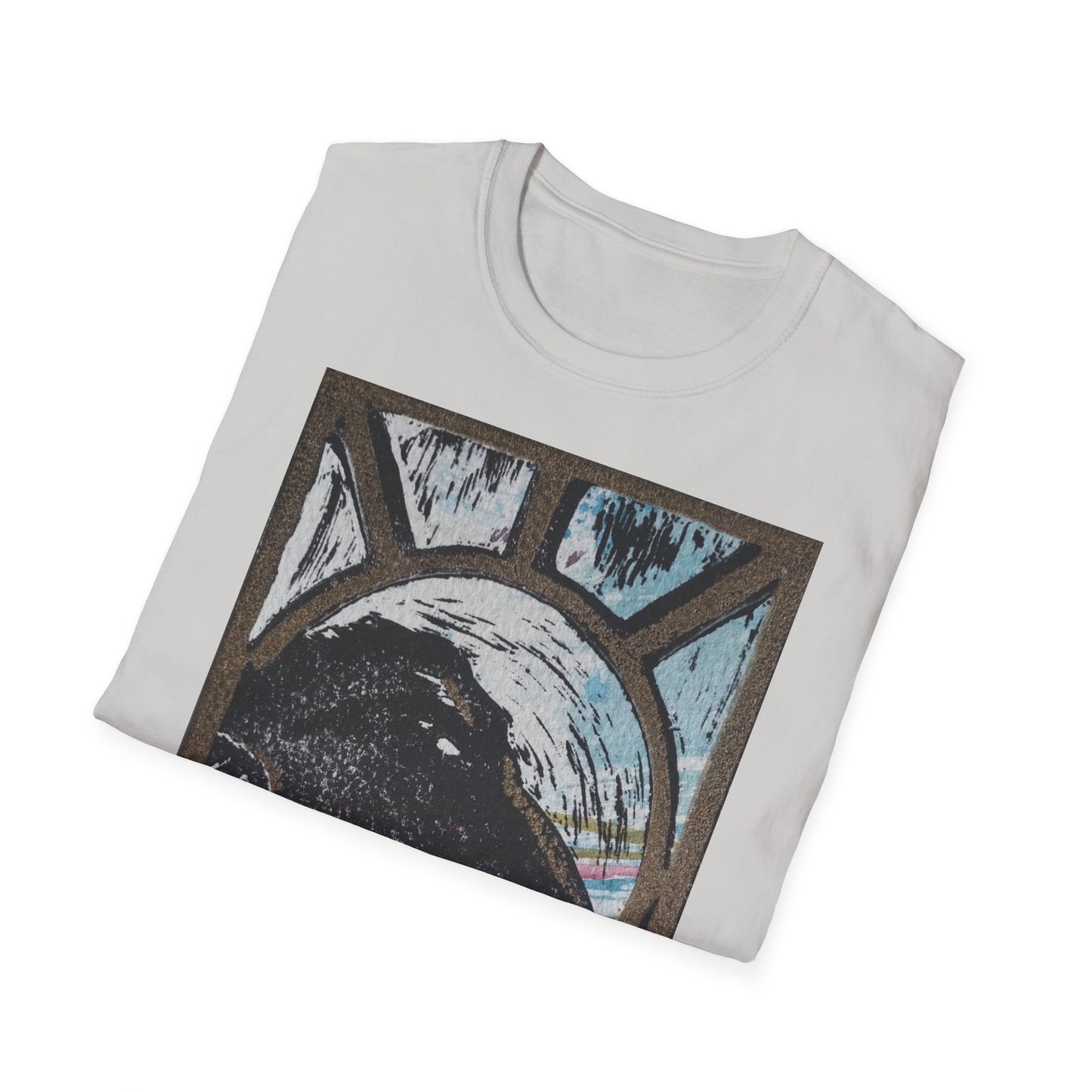 Colourful Raven Unisex Softstyle T-Shirt