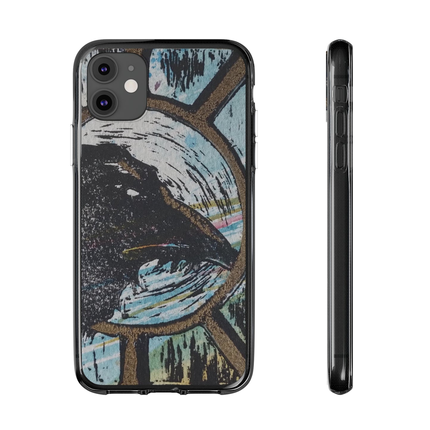 Soft Phone Cases Raven Colourful