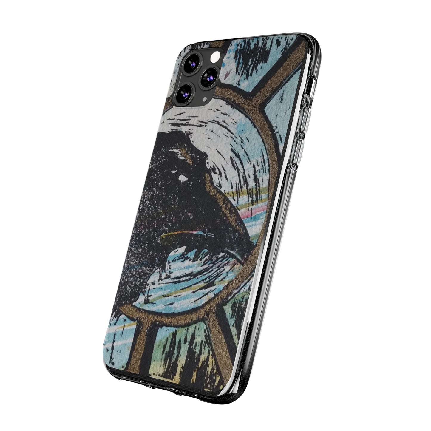 Soft Phone Cases Raven Colourful