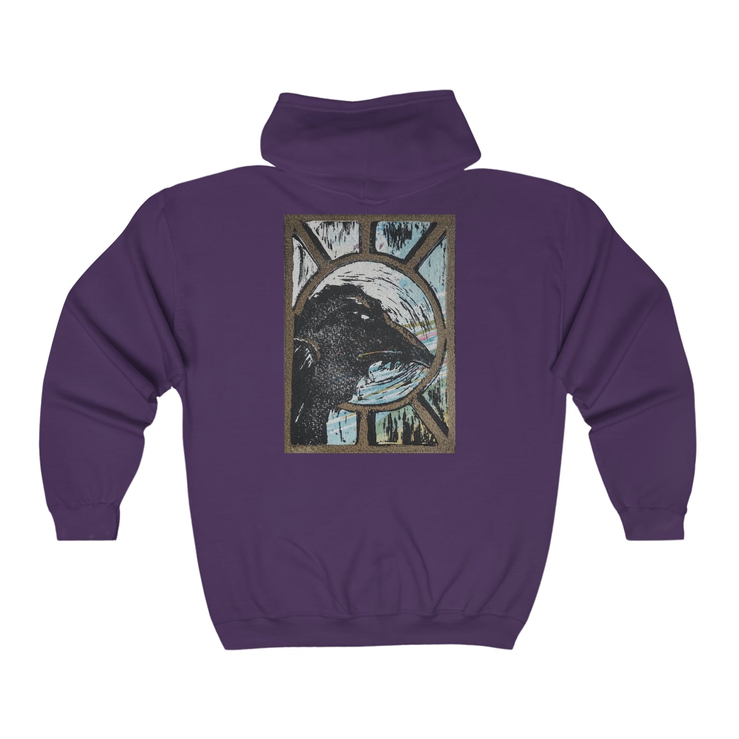 Raven Unisex Heavy Blend™ Full Zip Hooded Sweatshirt