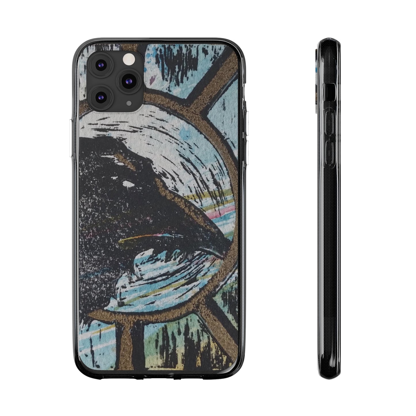 Soft Phone Cases Raven Colourful