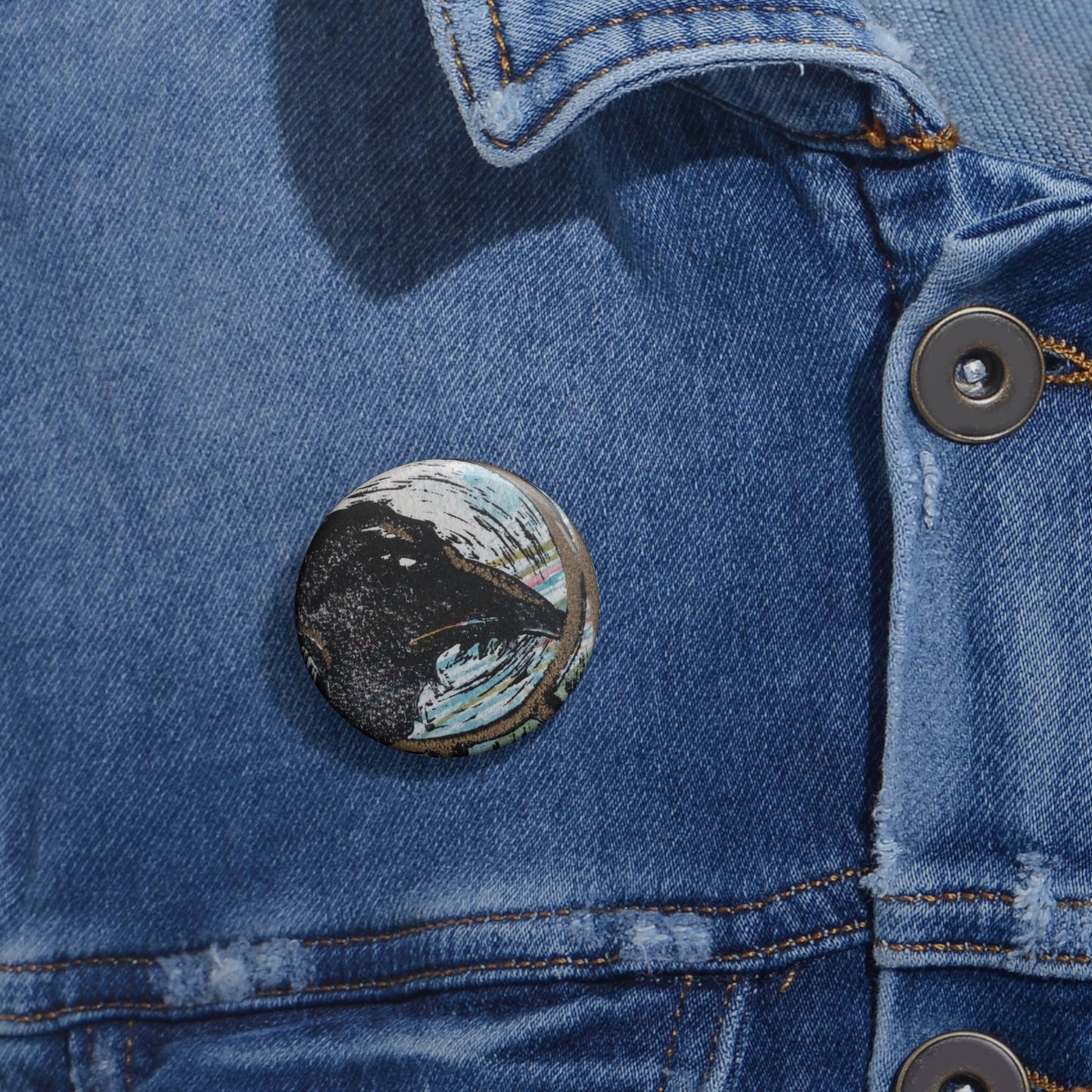 Raven Blue Pin Button