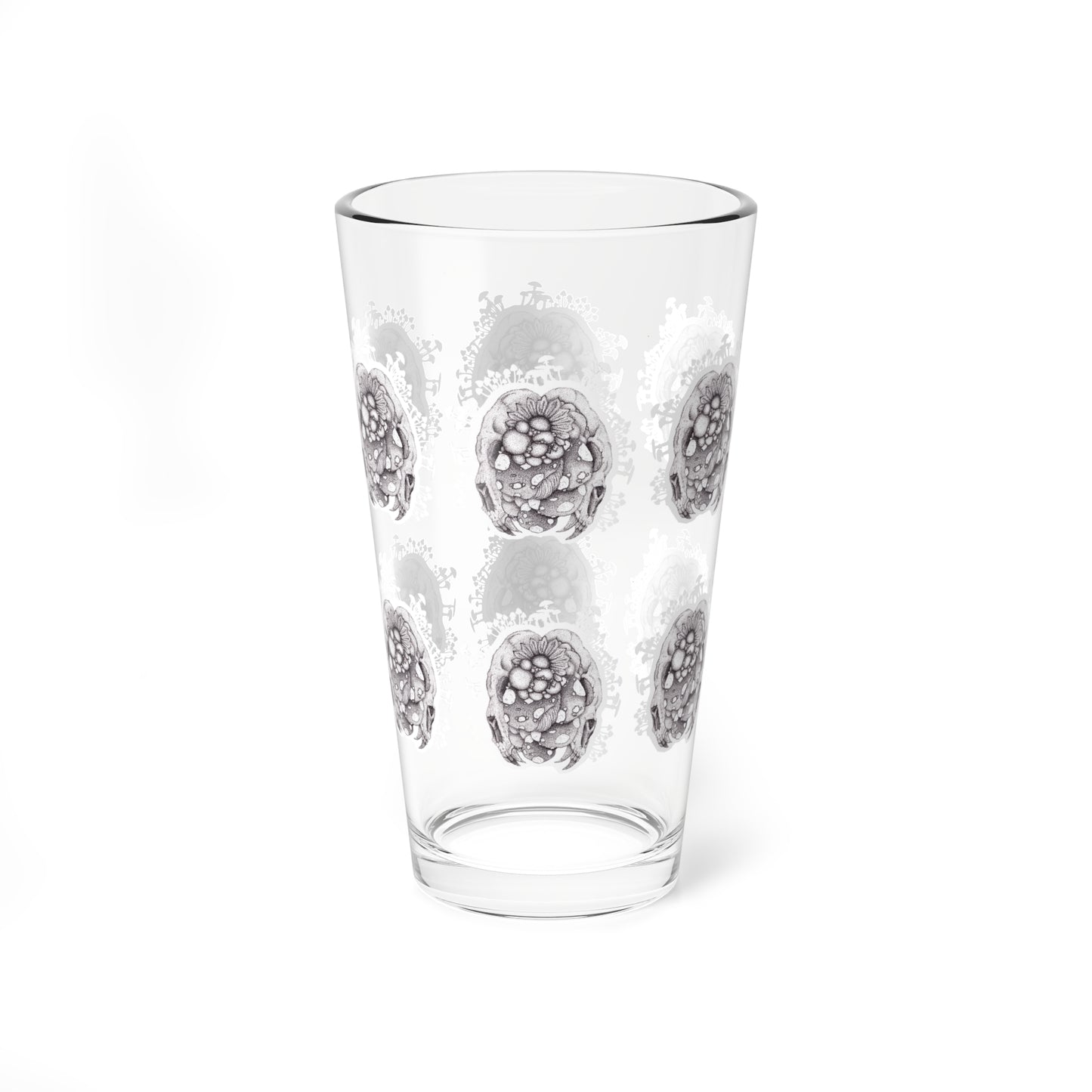 Skulls And Mushrooms Mixing Glass, 16oz