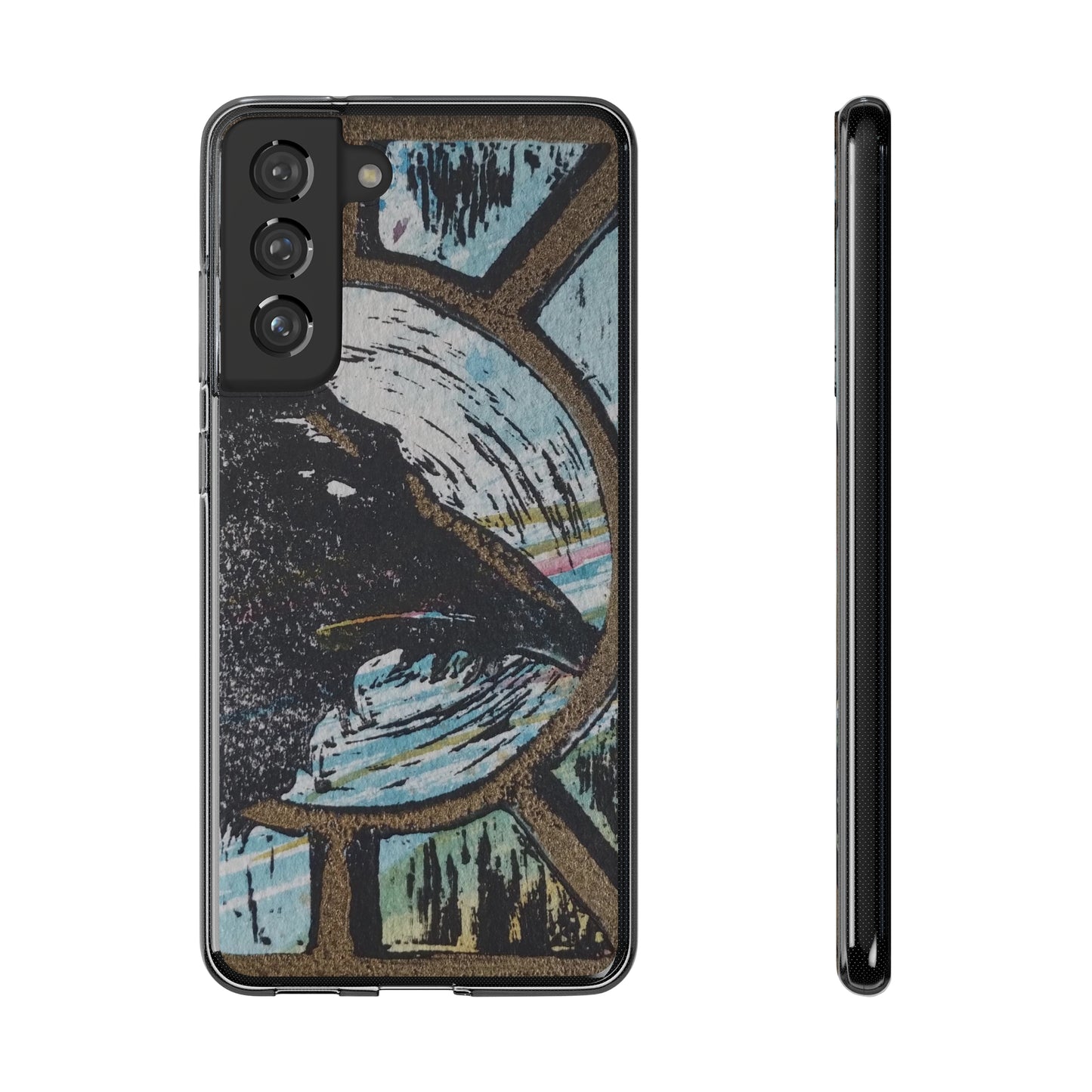 Soft Phone Cases Raven Colourful