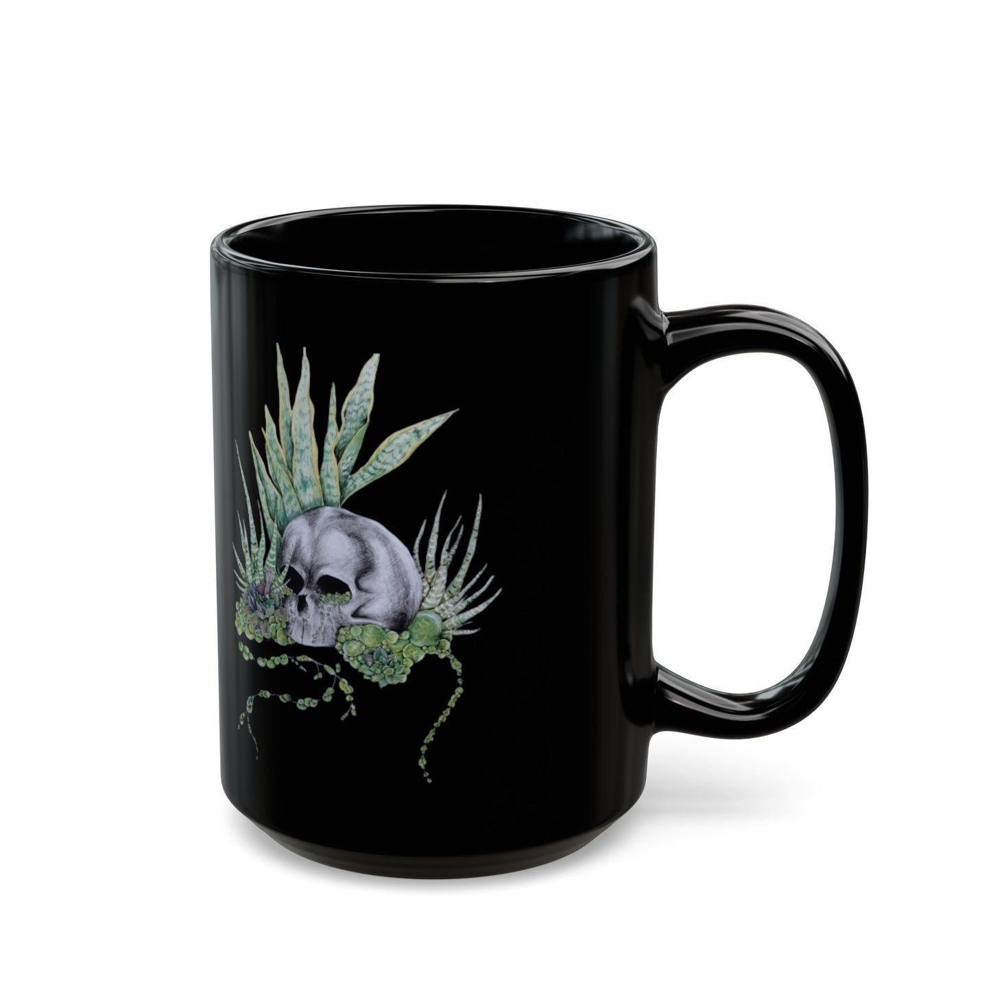 Pearls and skull Black Mug (11oz, 15oz)