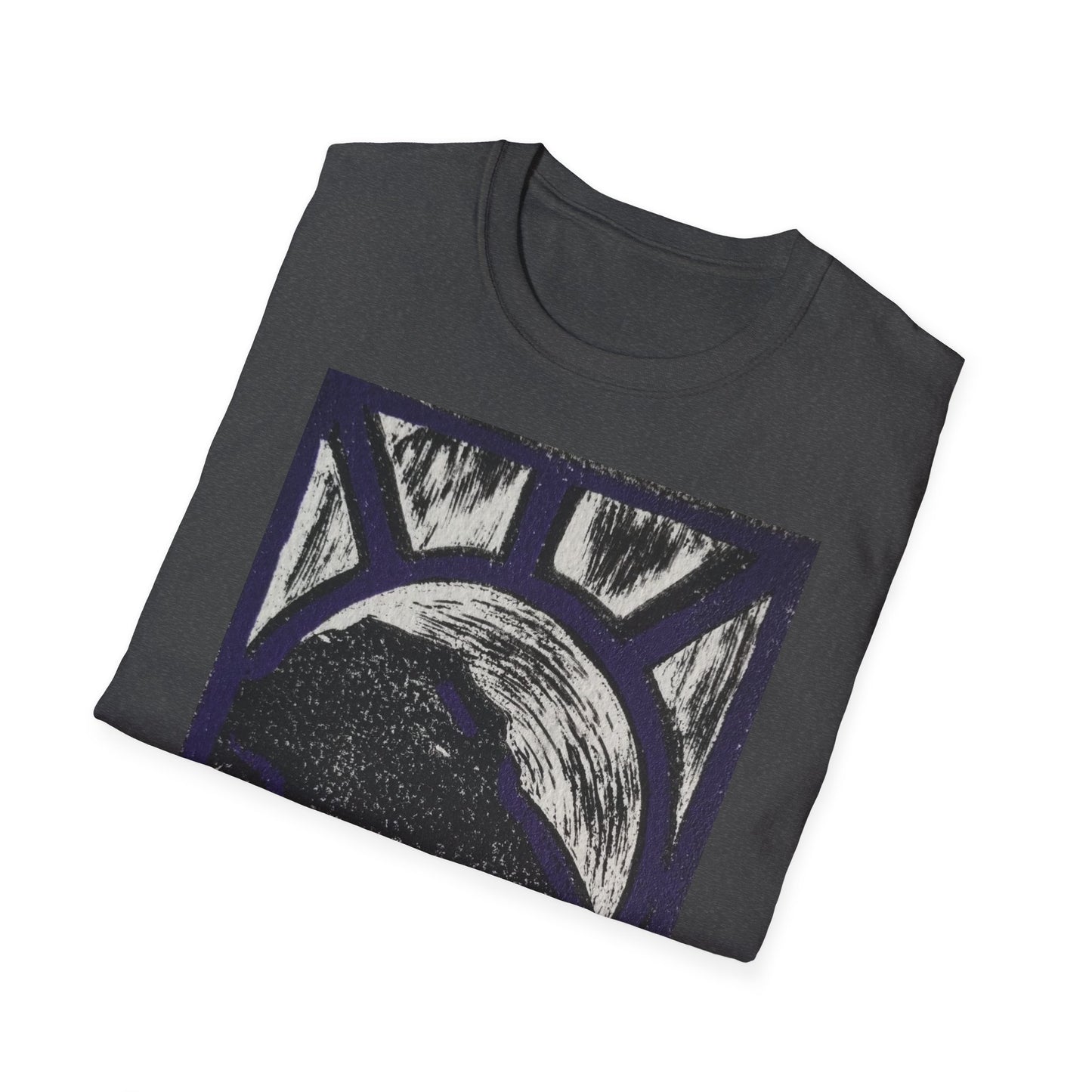 Raven in Purple Unisex Softstyle T-Shirt