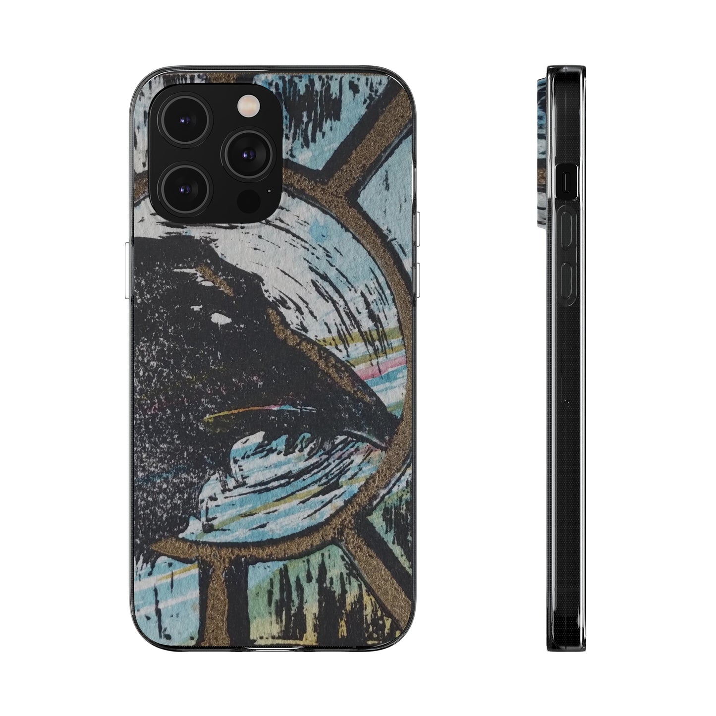 Soft Phone Cases Raven Colourful