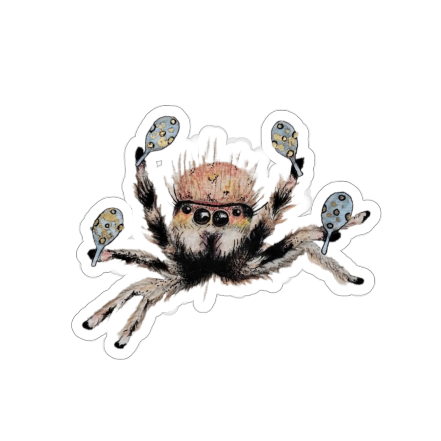 Cha Cha Spider Kiss-Cut Stickers