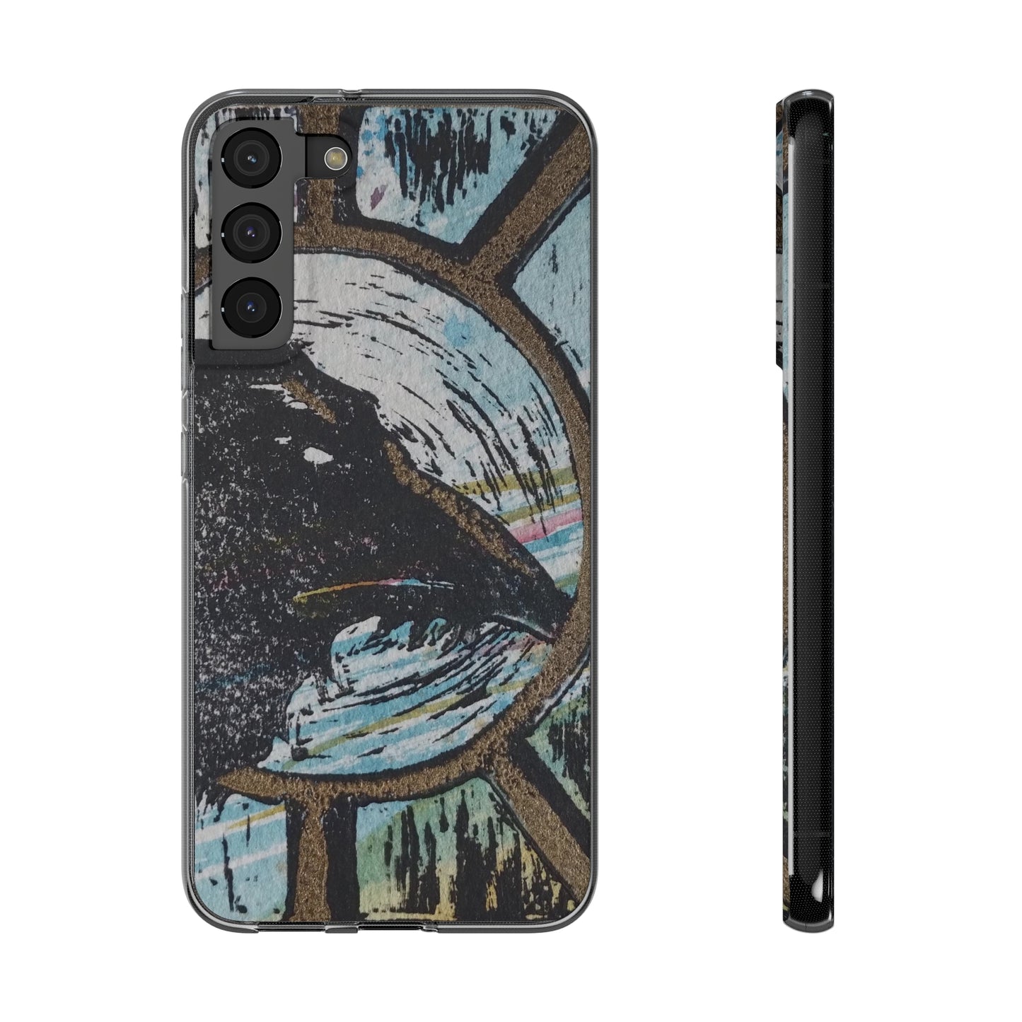 Soft Phone Cases Raven Colourful