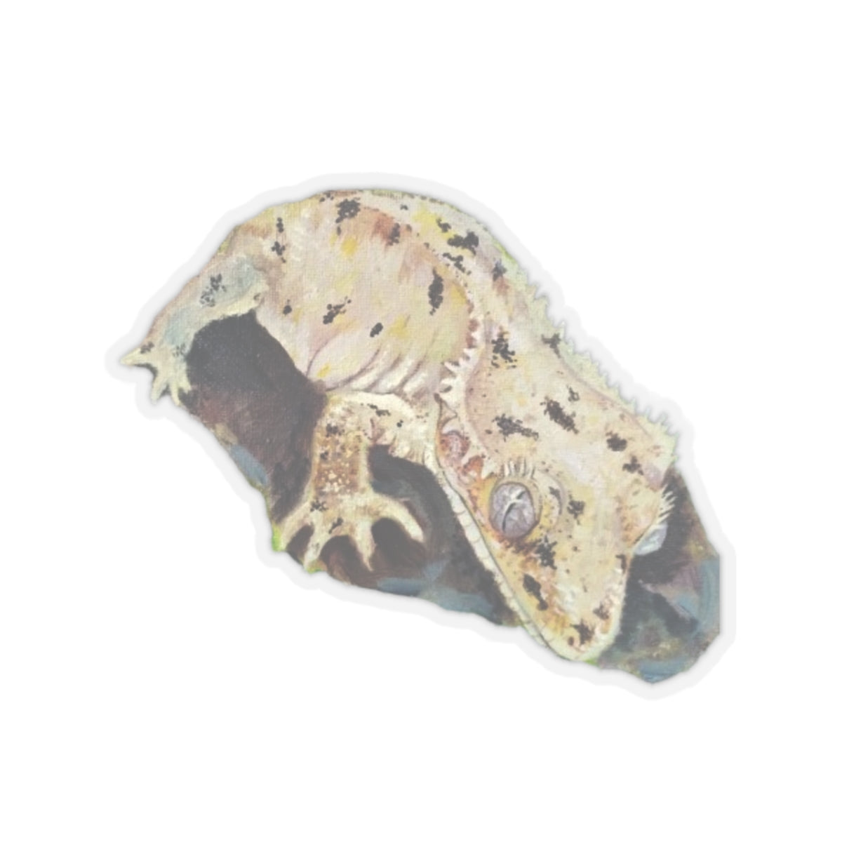 Dalmatian Crested Gecko Kiss-Cut Stickers