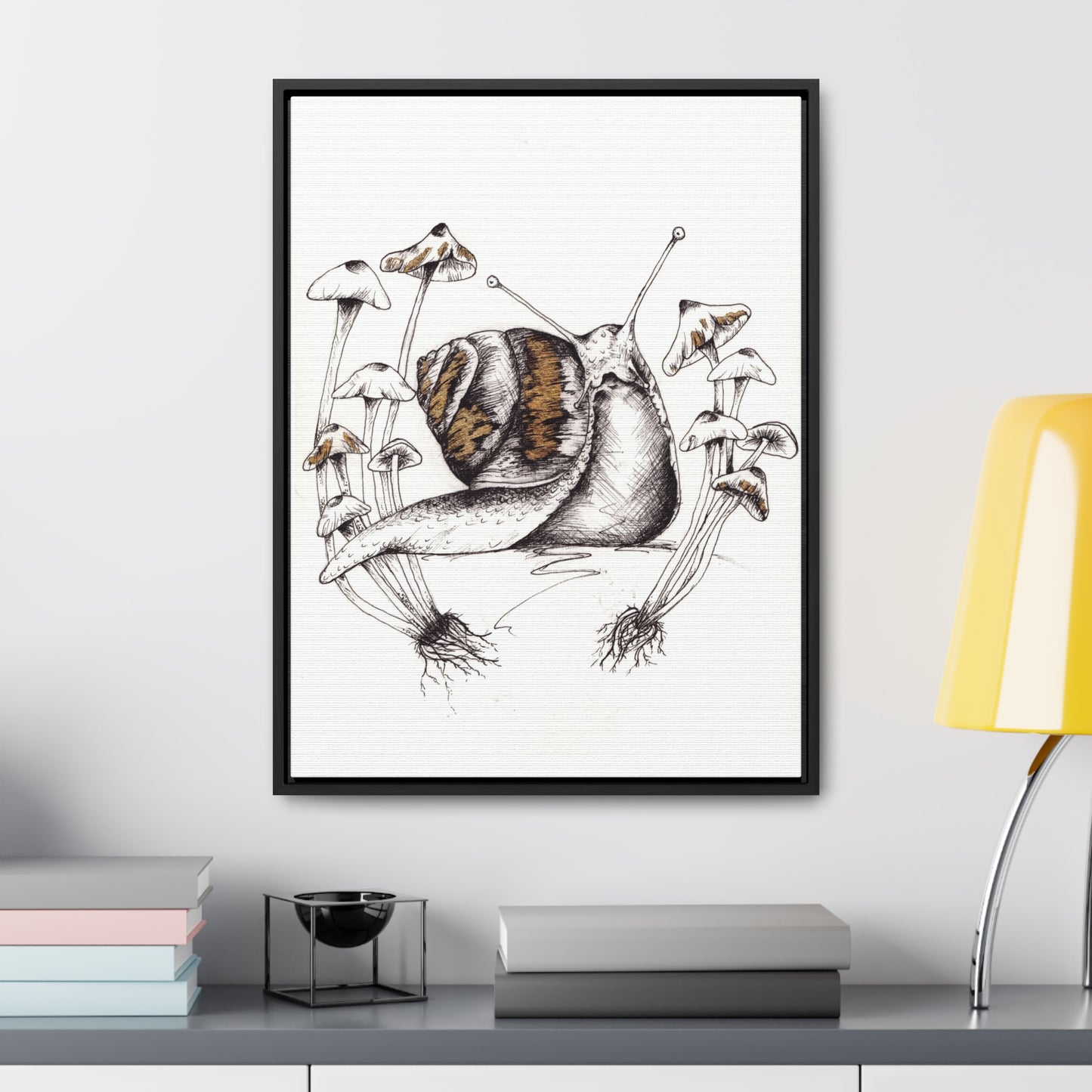 Snail Print Gallery Canvas Wraps, Vertical Frame