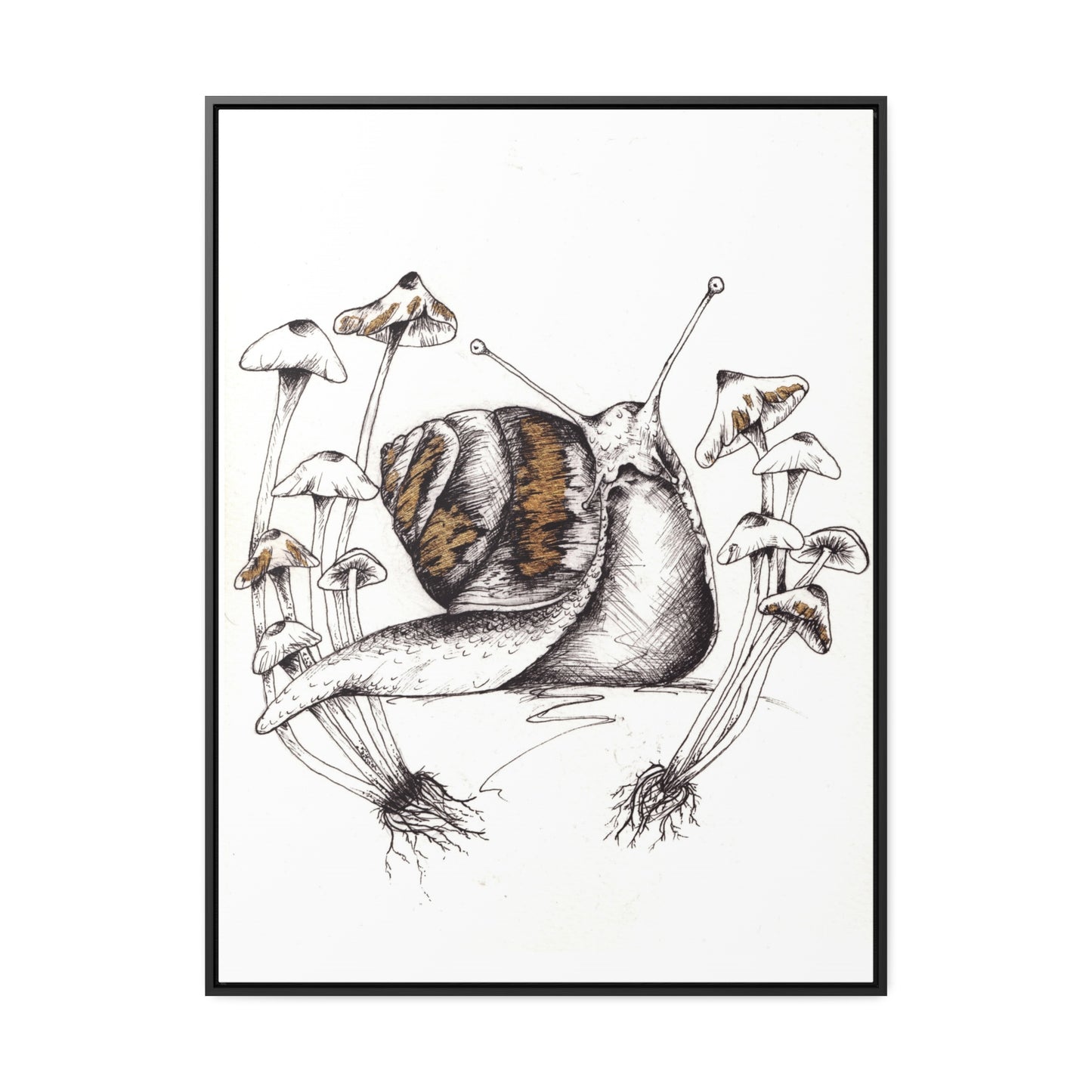 Snail Print Gallery Canvas Wraps, Vertical Frame