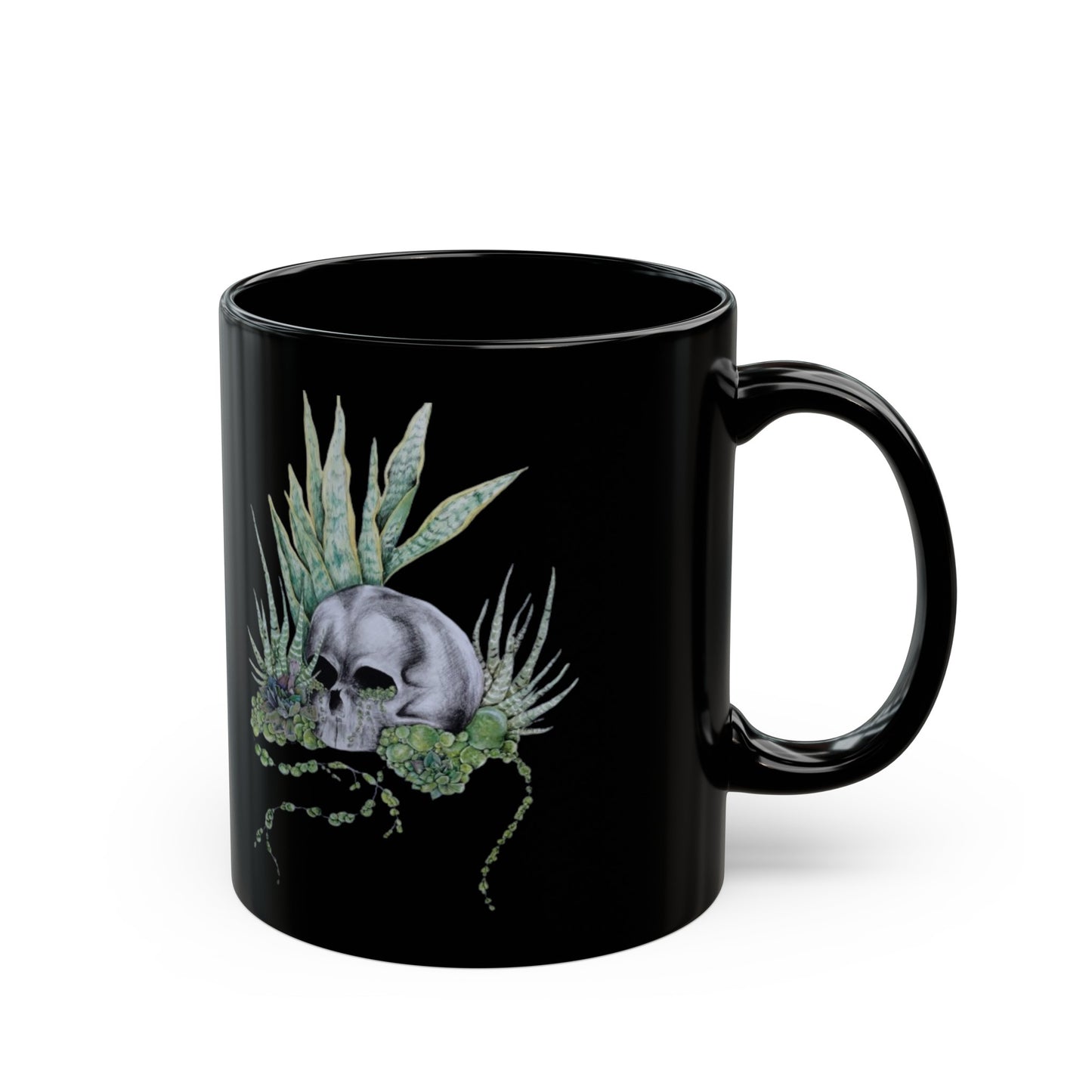 Pearls and skull Black Mug (11oz, 15oz)