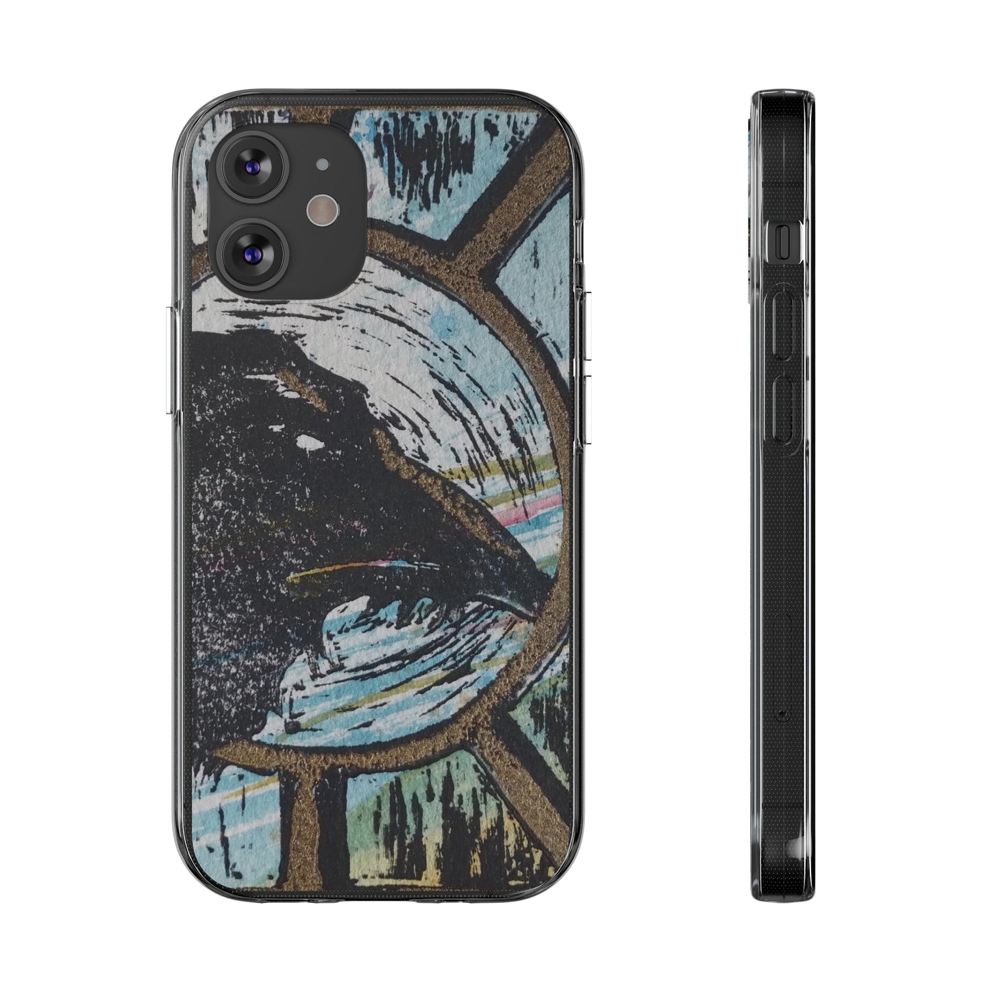 Soft Phone Cases Raven Colourful