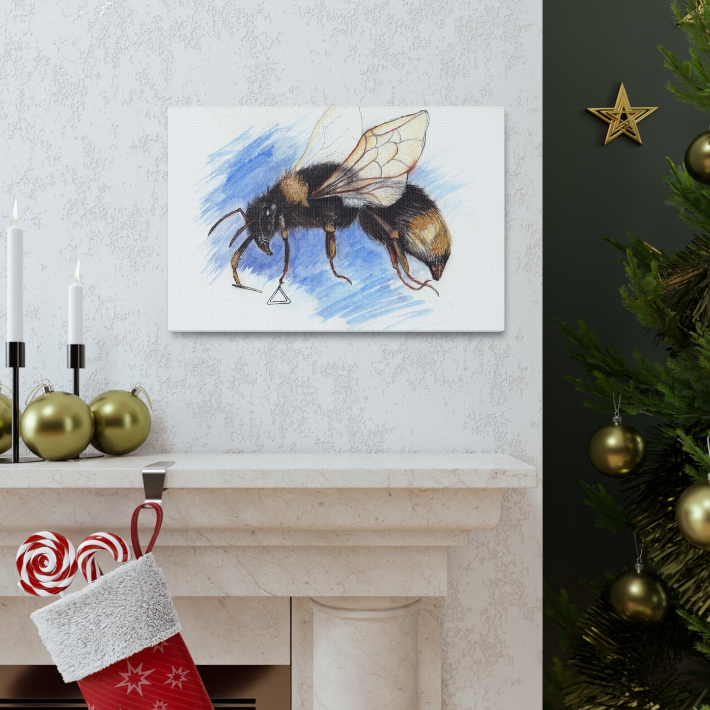 Whimsical Bee -Canvas Gallery Wraps