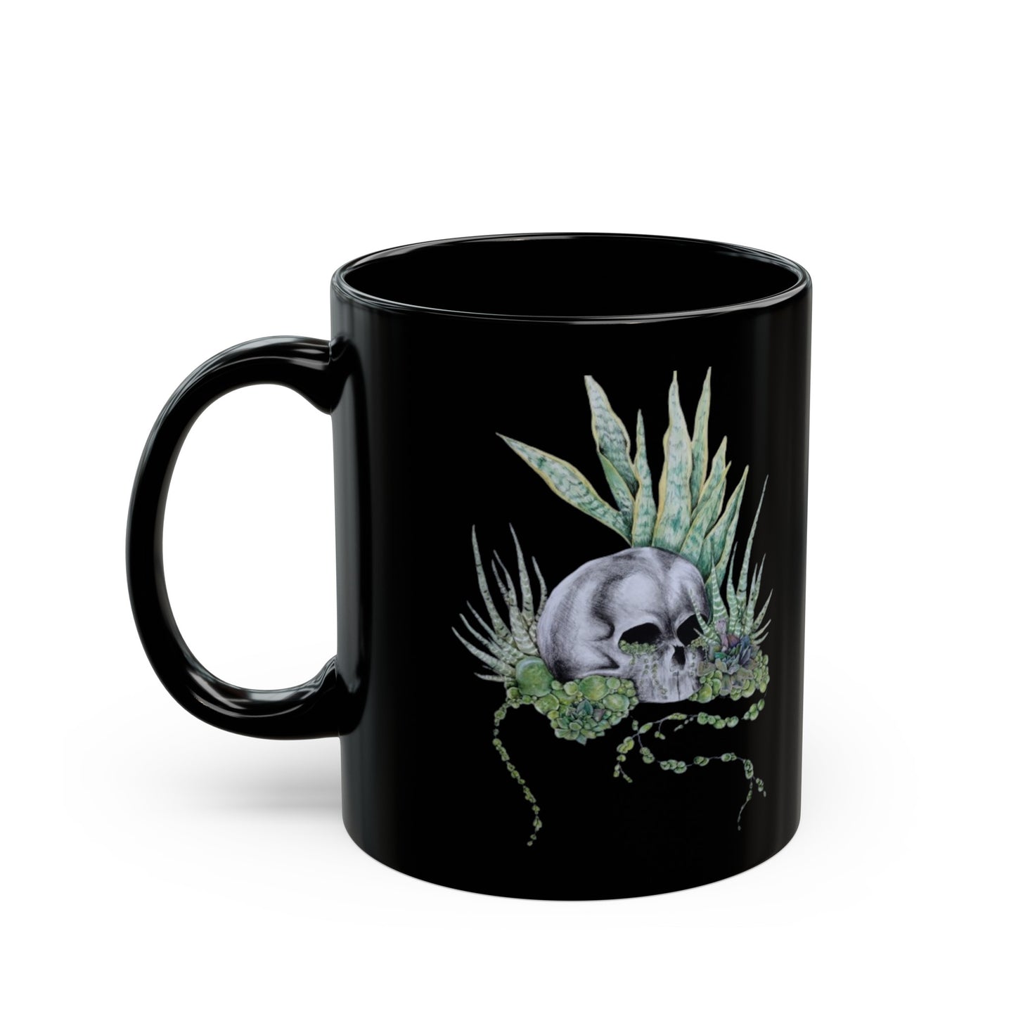 Pearls and skull Black Mug (11oz, 15oz)