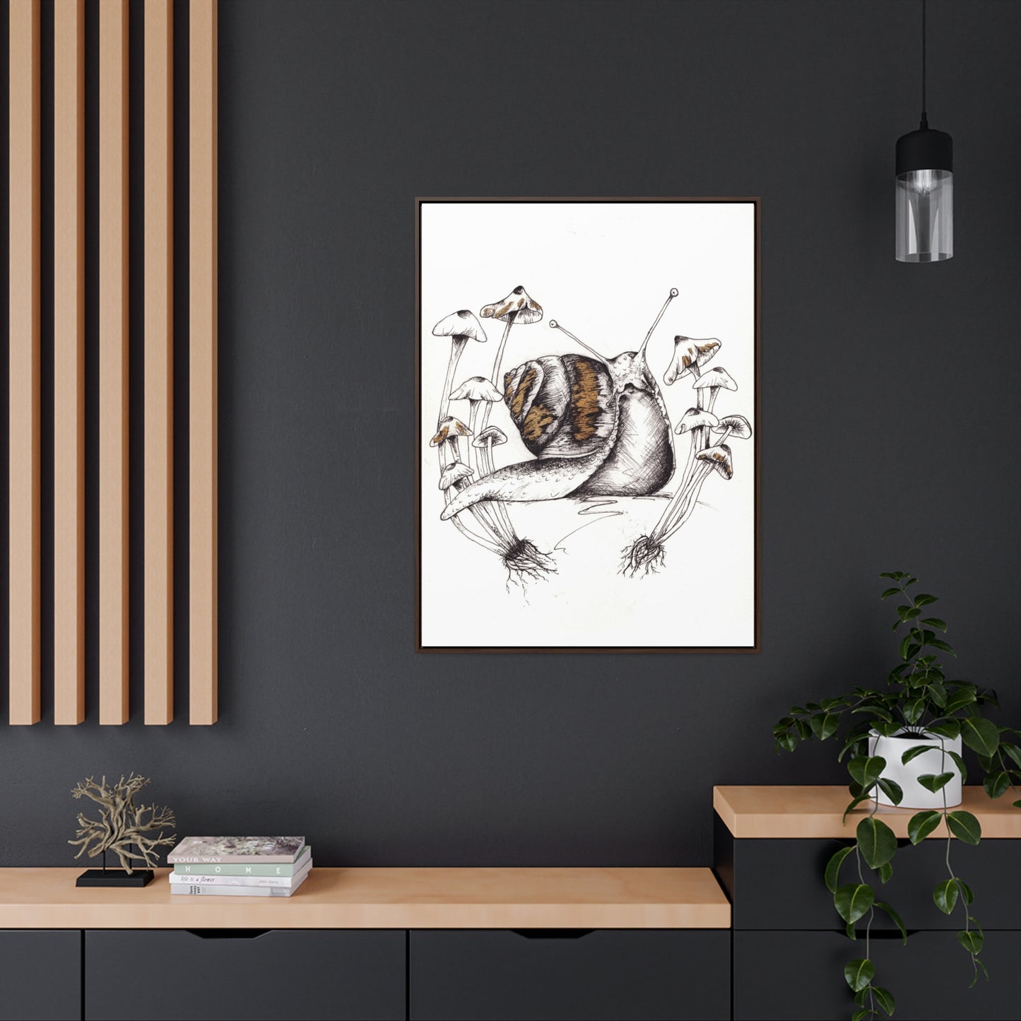 Snail Print Gallery Canvas Wraps, Vertical Frame