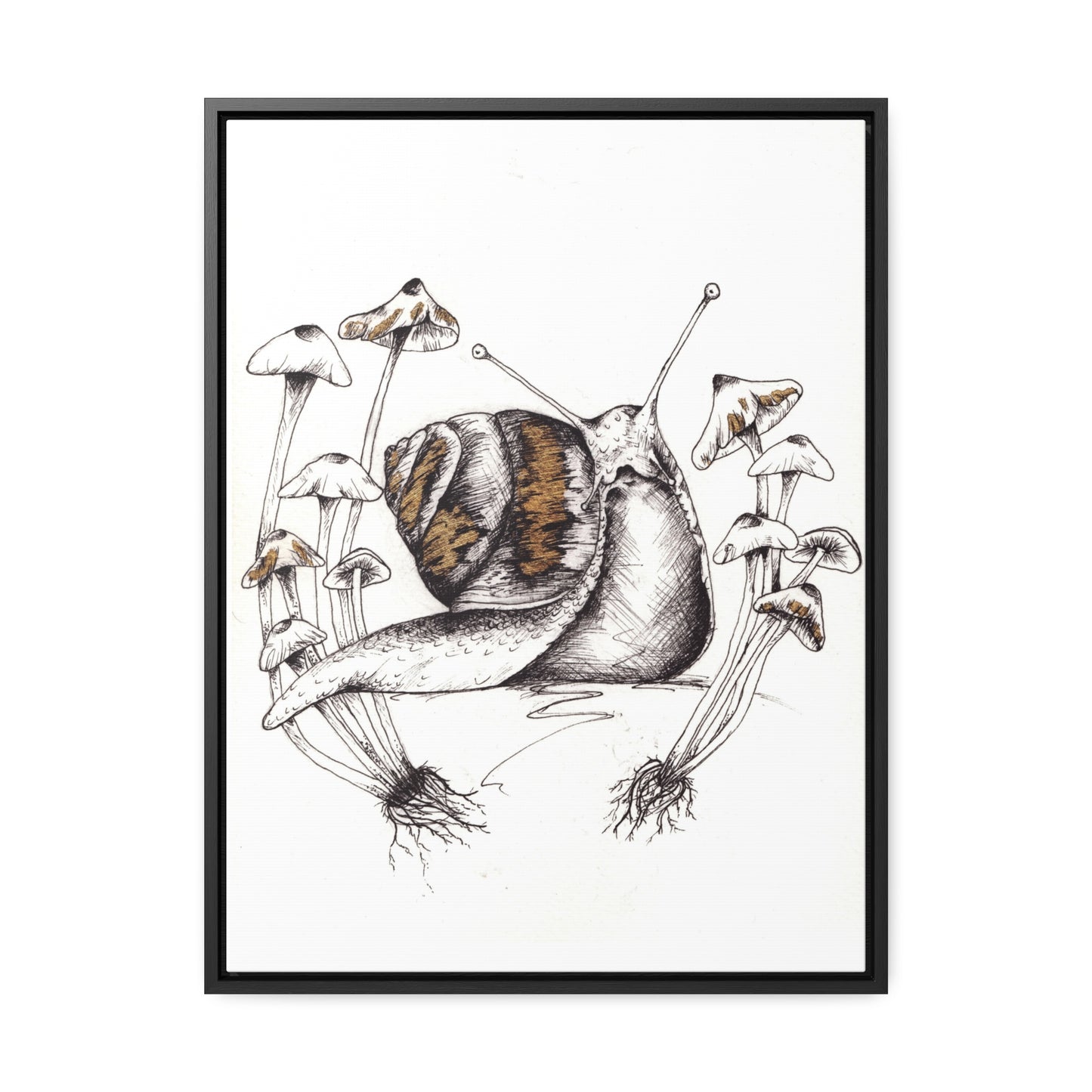 Snail Print Gallery Canvas Wraps, Vertical Frame