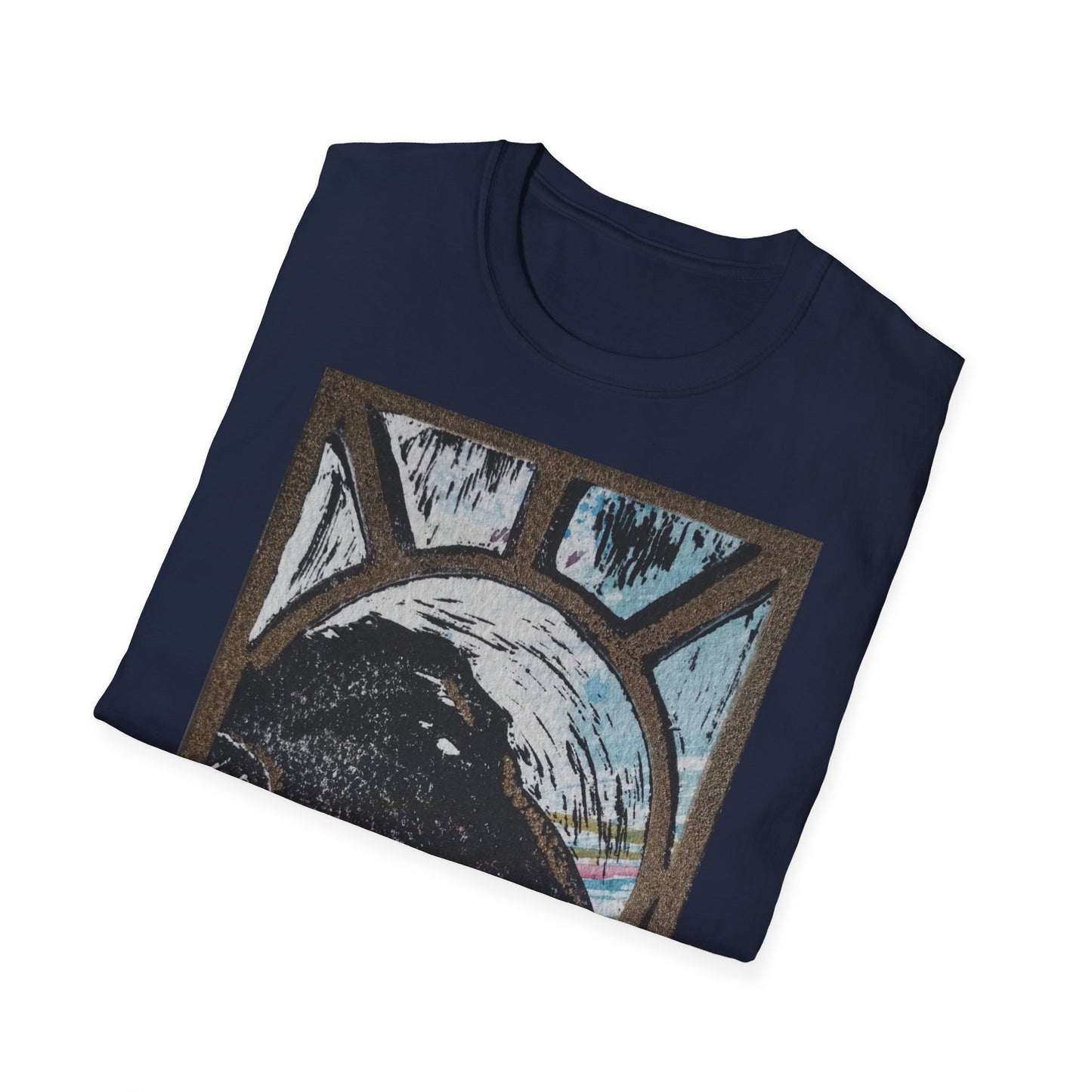 Colourful Raven Unisex Softstyle T-Shirt