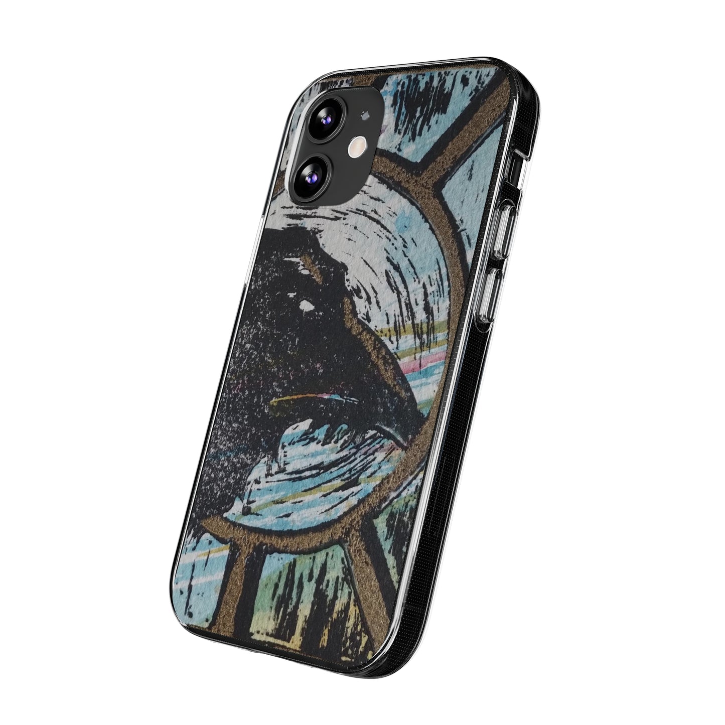 Soft Phone Cases Raven Colourful