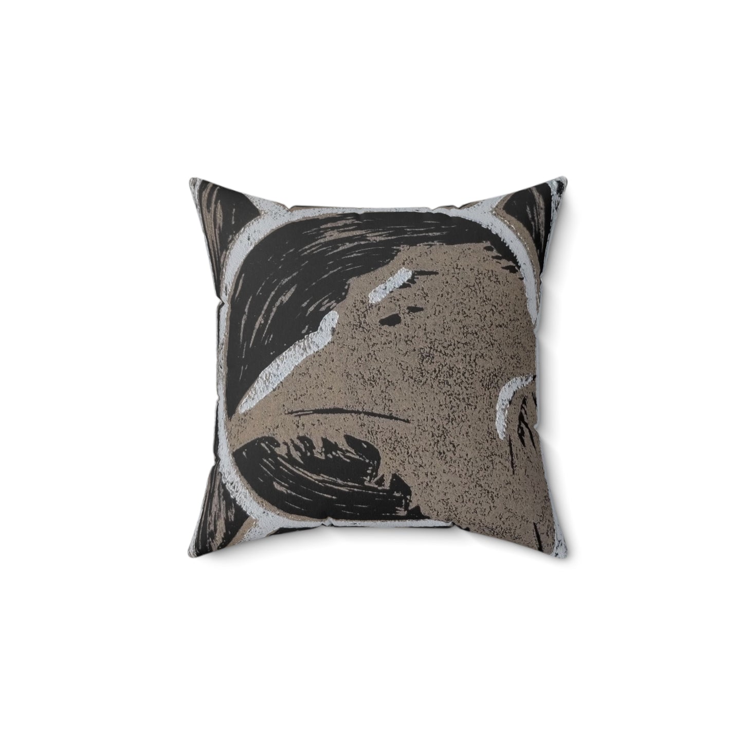 Gold Raven Polyester Square Pillow