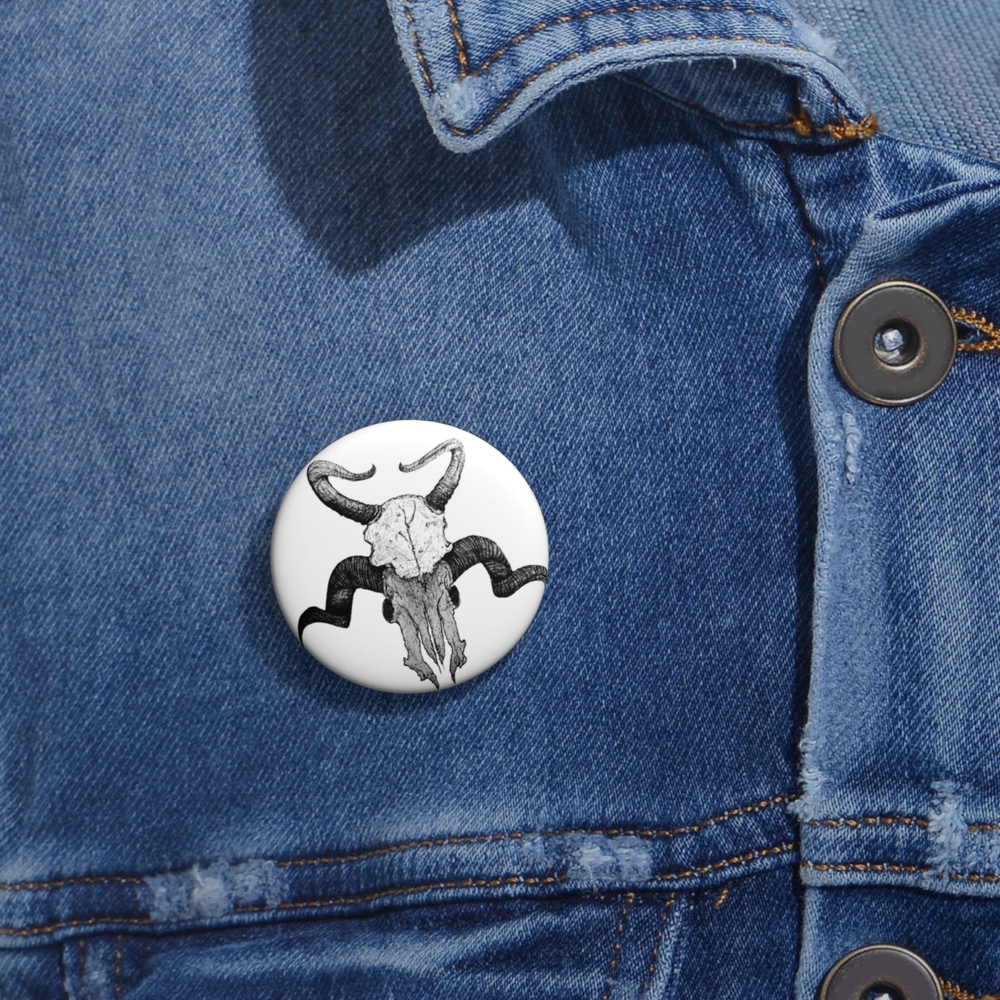 Skulls Pin Button