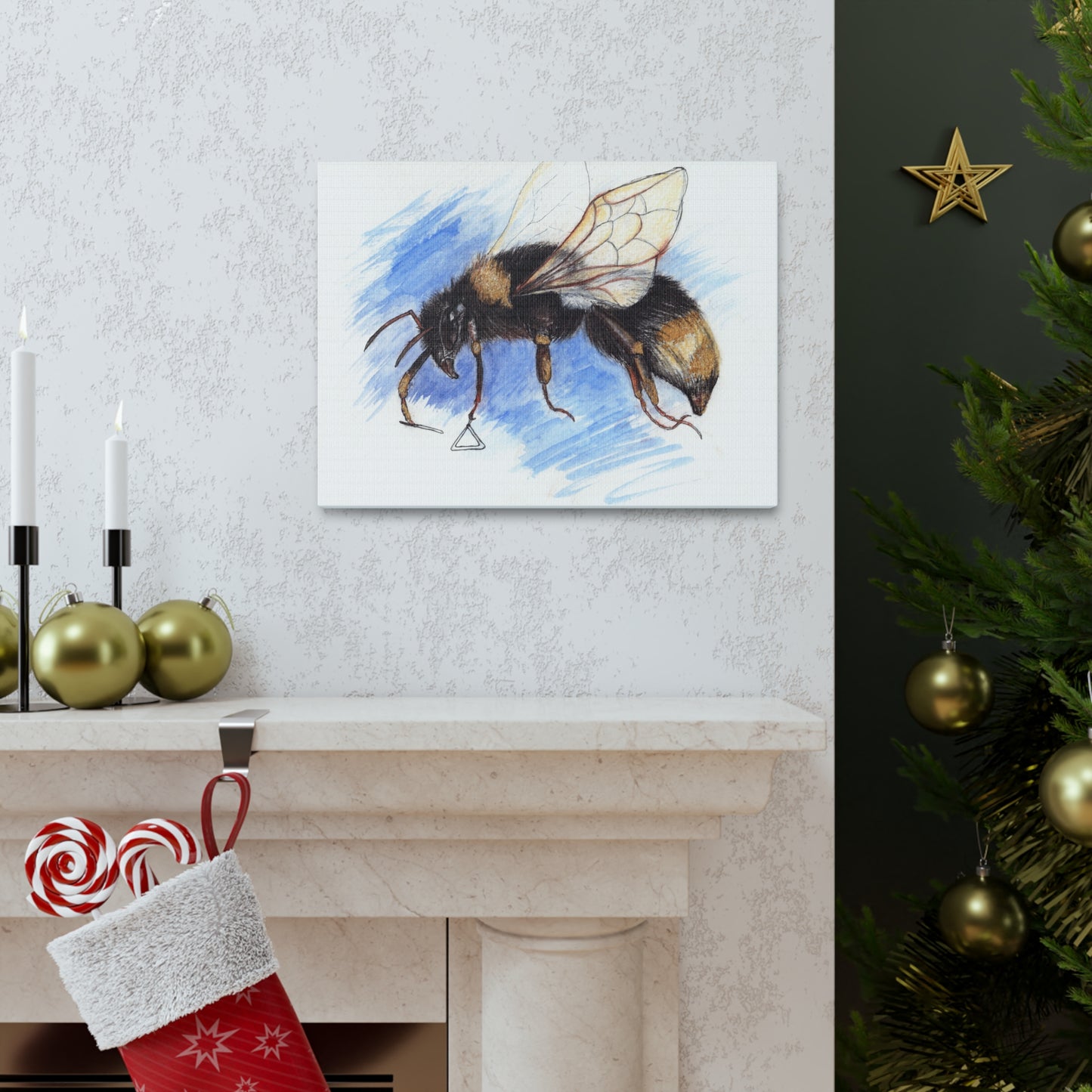 Whimsical Bee -Canvas Gallery Wraps