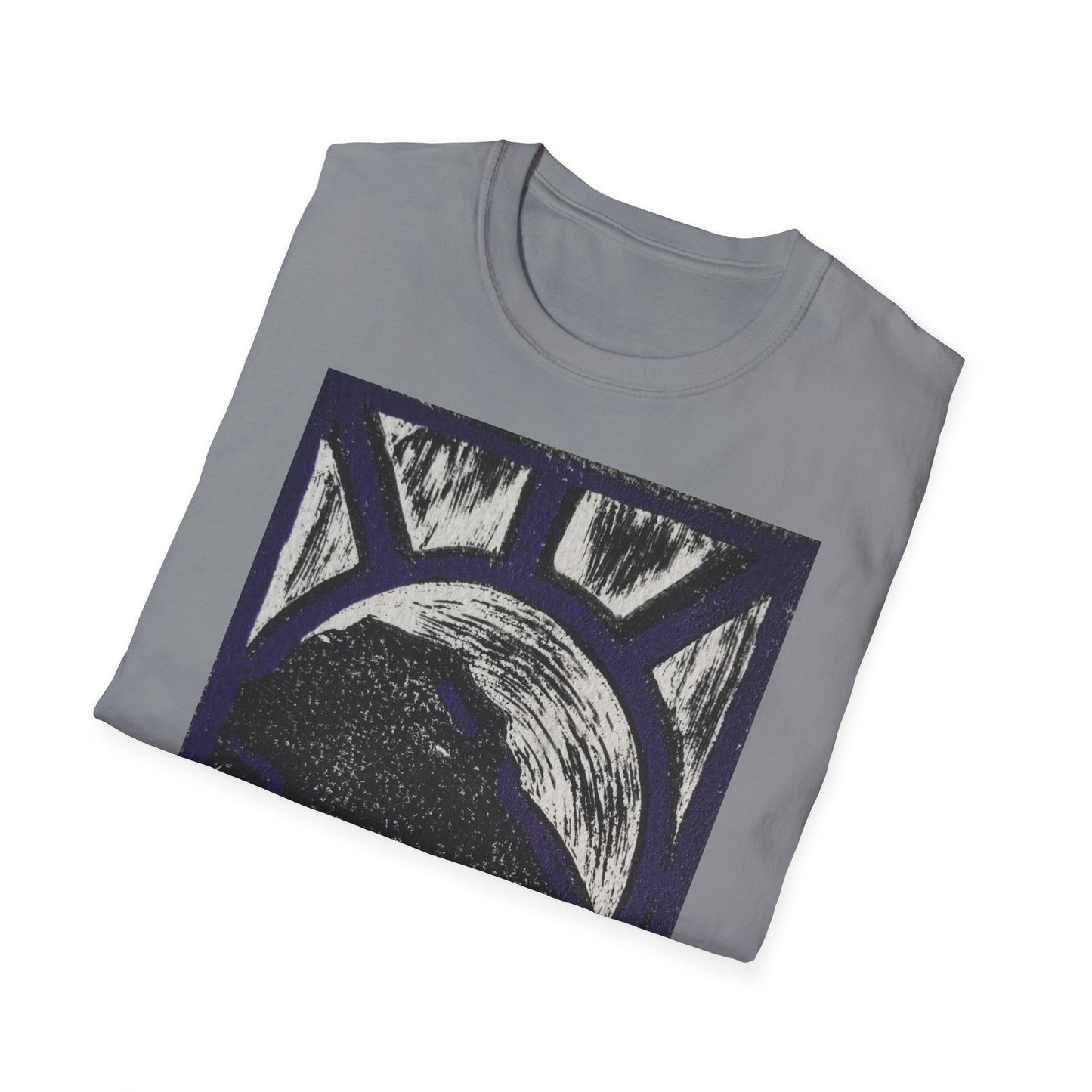 Raven in Purple Unisex Softstyle T-Shirt