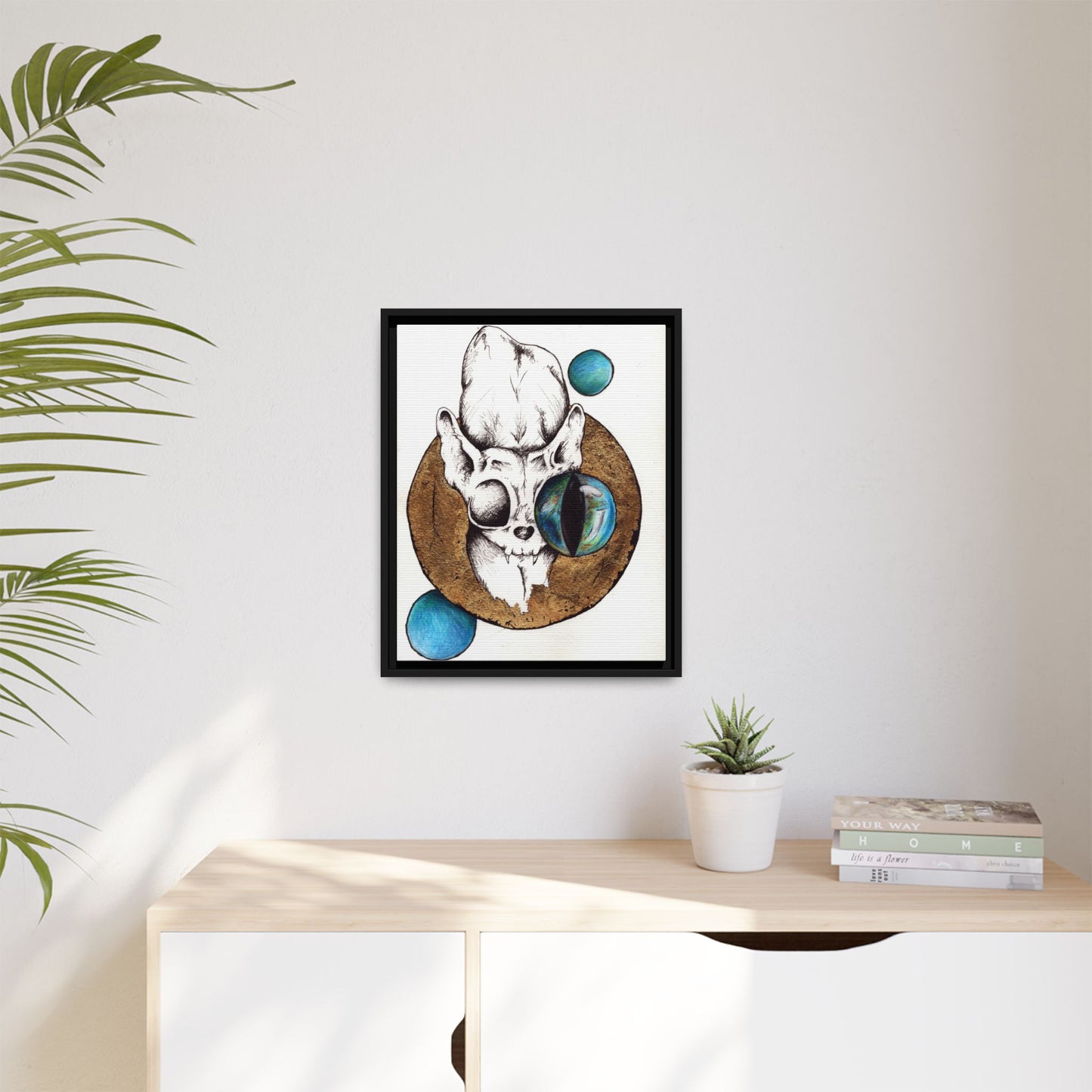 Mowlgi Print Matte Canvas, Black Frame