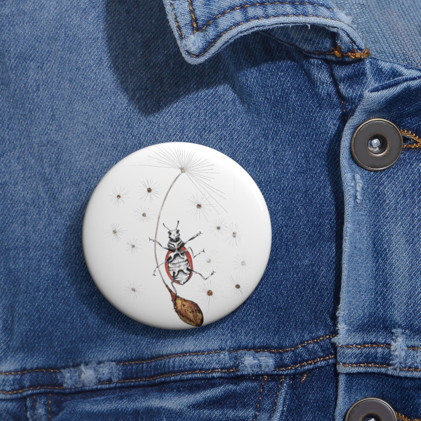 Lady Bug Pin Button