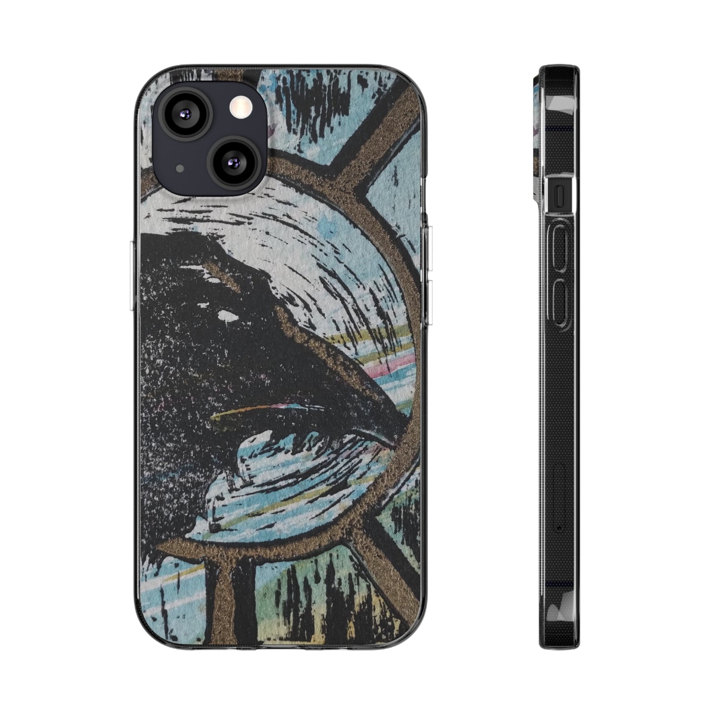 Soft Phone Cases Raven Colourful