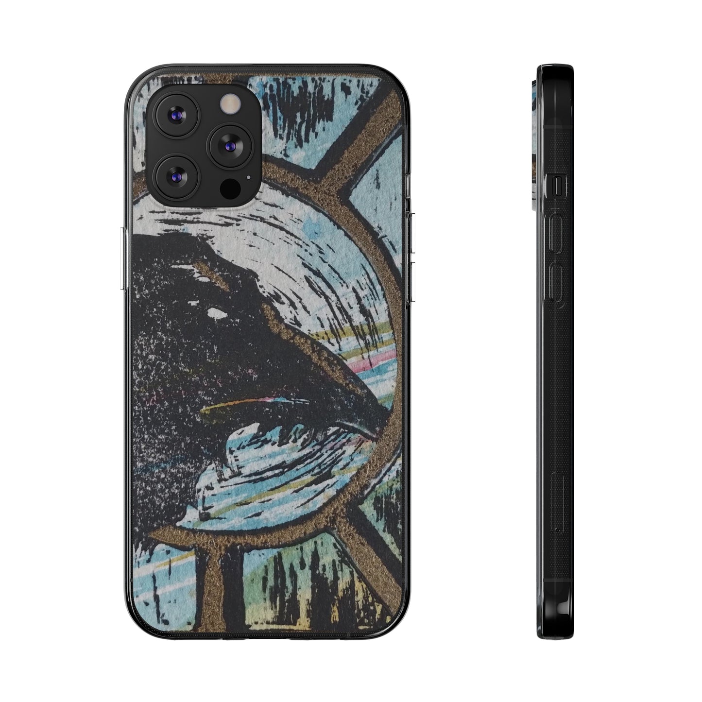 Soft Phone Cases Raven Colourful