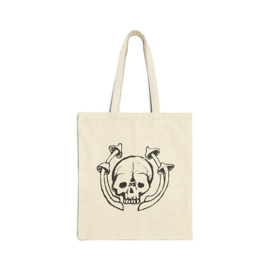 Skull and Mushrooms Tote Bag