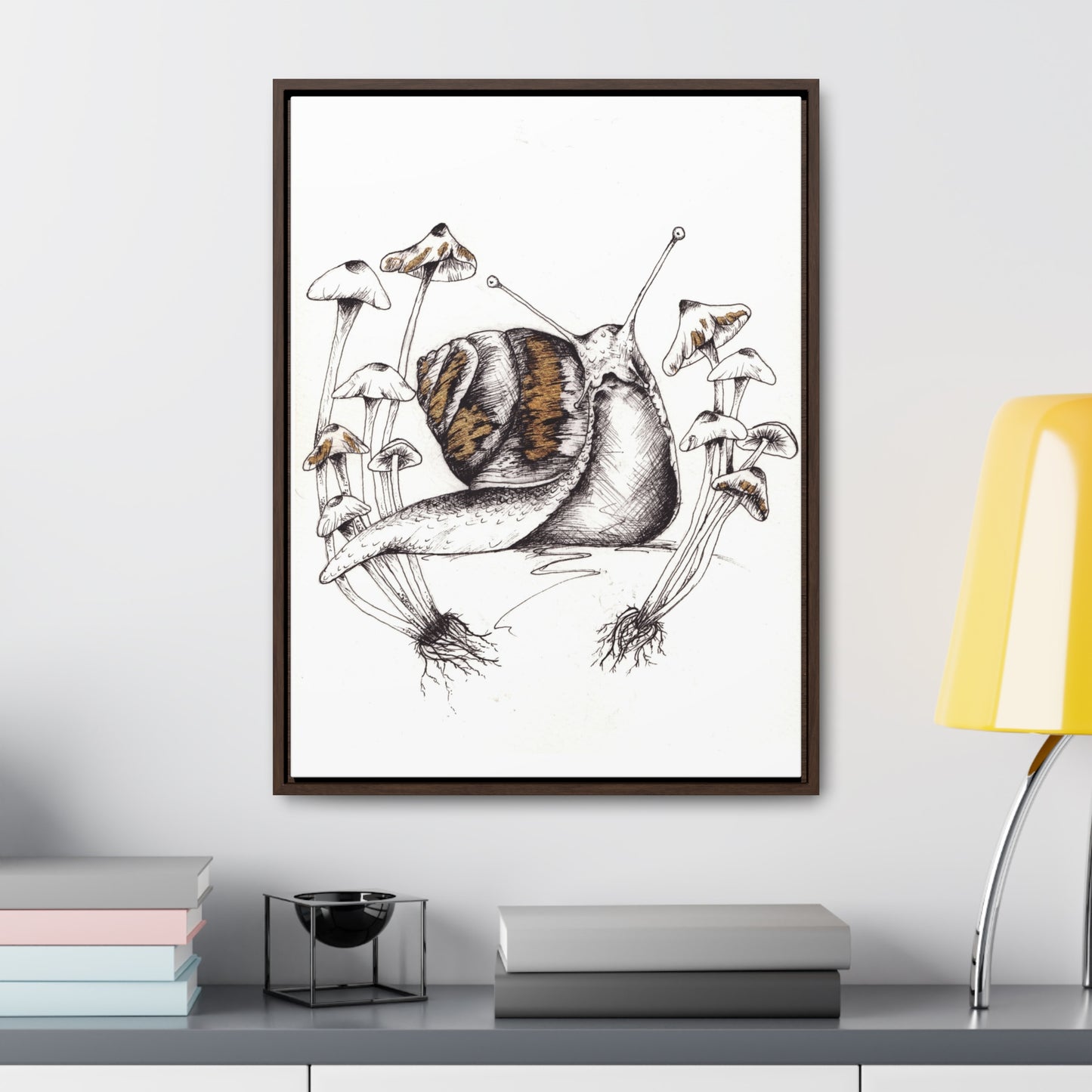 Snail Print Gallery Canvas Wraps, Vertical Frame