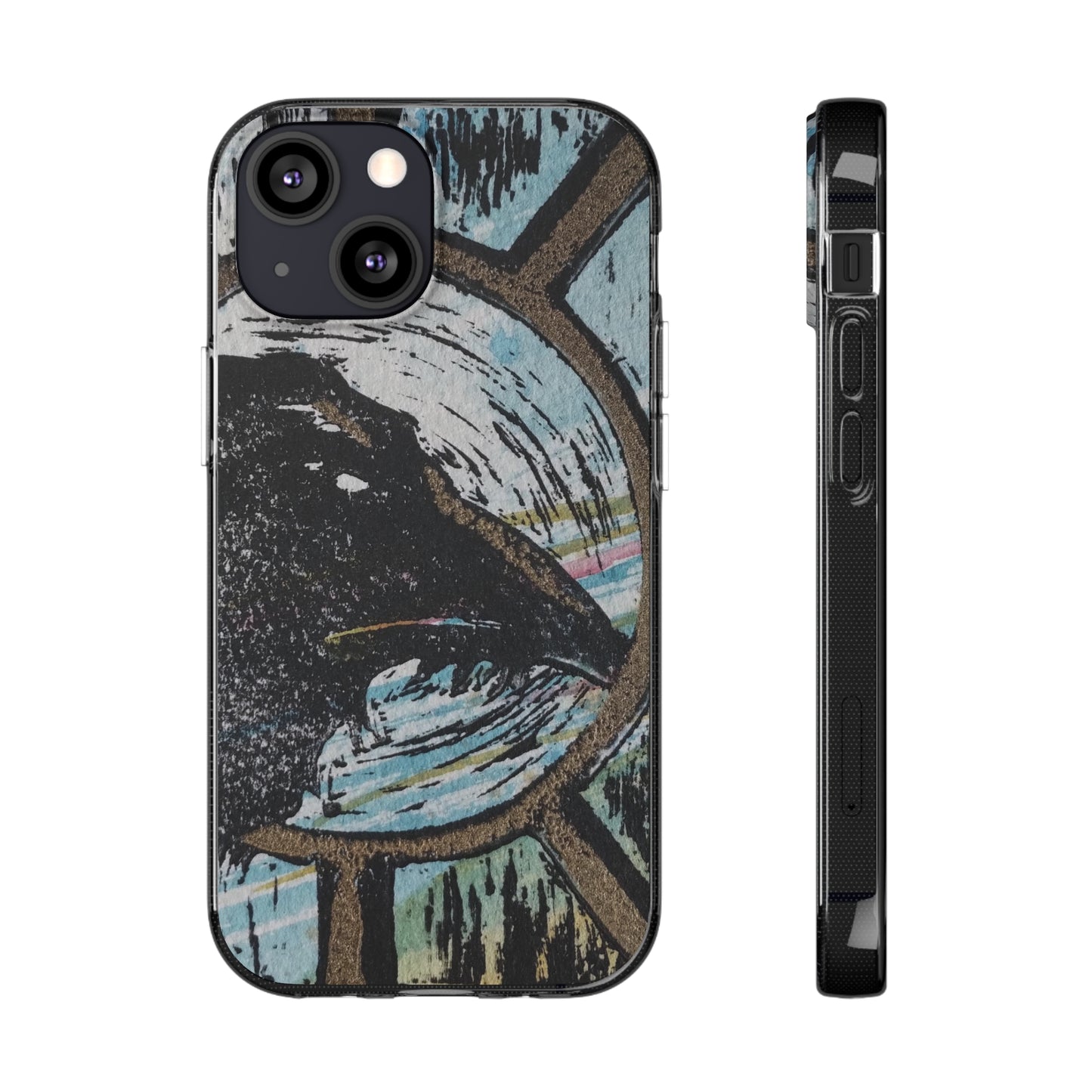 Soft Phone Cases Raven Colourful