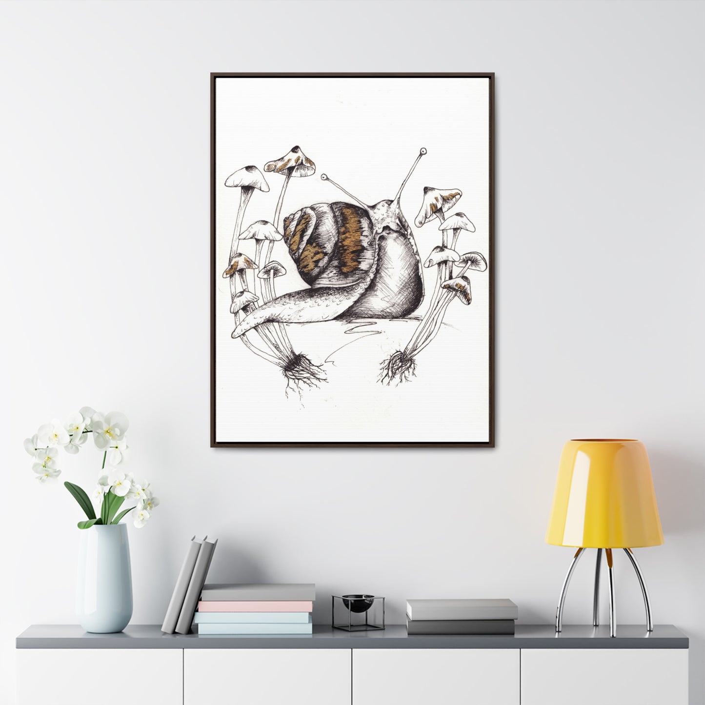 Snail Print Gallery Canvas Wraps, Vertical Frame