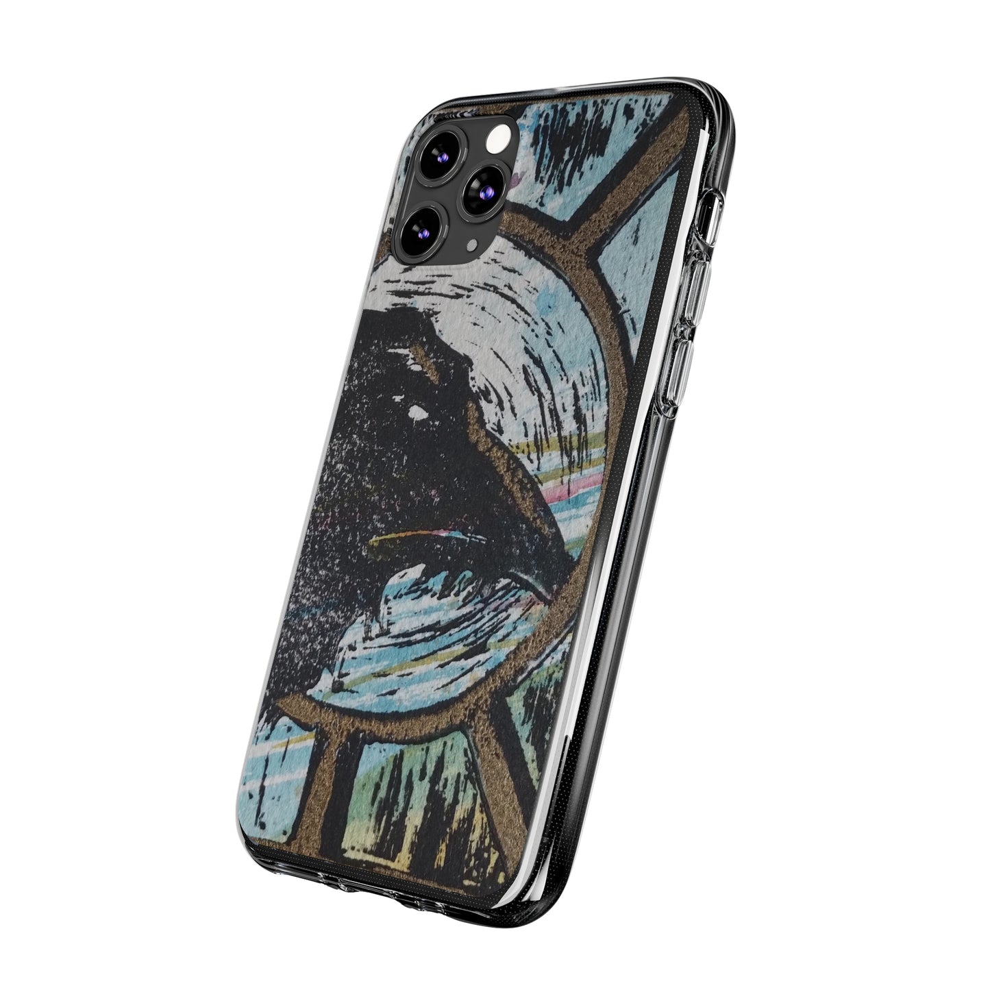 Soft Phone Cases Raven Colourful