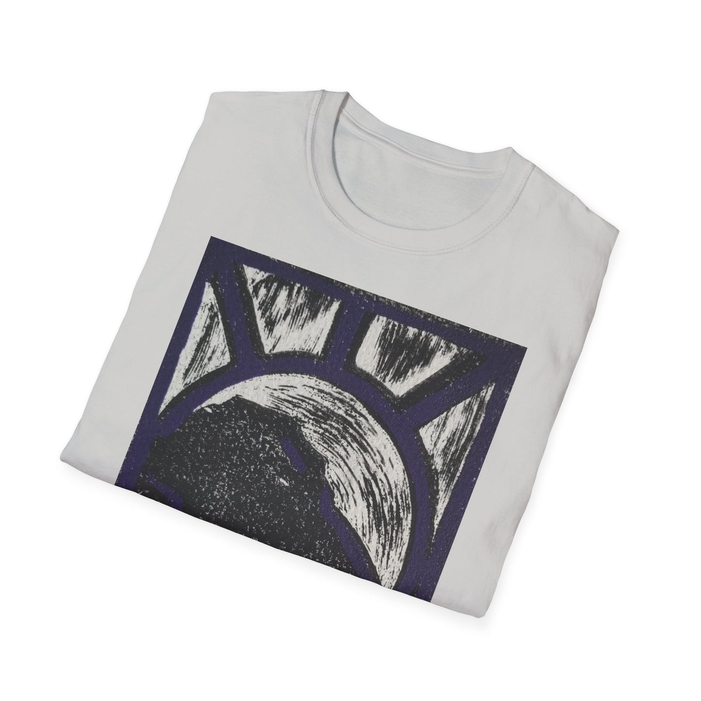 Raven in Purple Unisex Softstyle T-Shirt