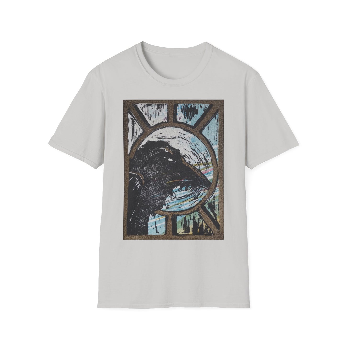 Colourful Raven Unisex Softstyle T-Shirt