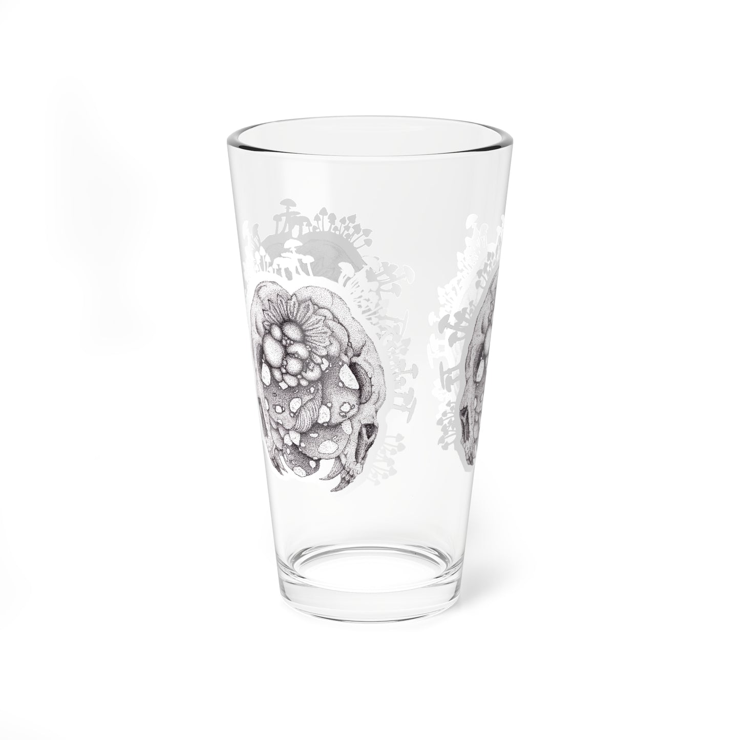 Skulls And Mushrooms Mixing Glass, 16oz